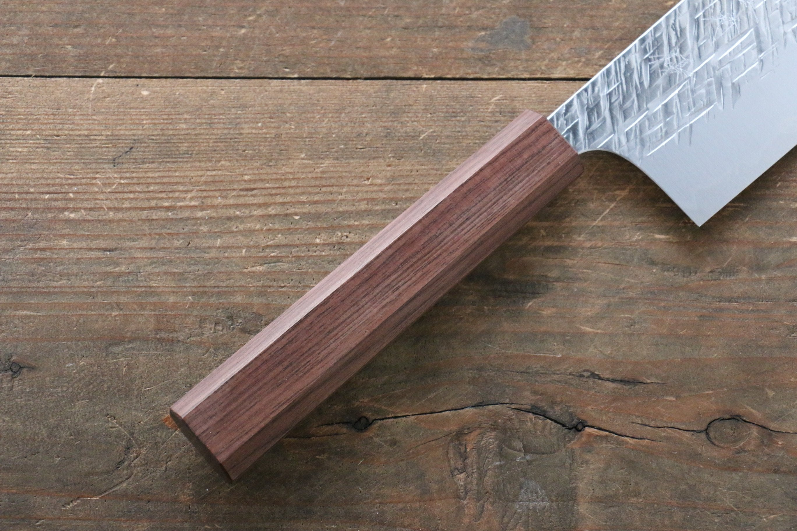 黑崎 優 雷神 特殊鈷合金 鎚目 菜切  165mm 核桃木 握把 - 清助刃物