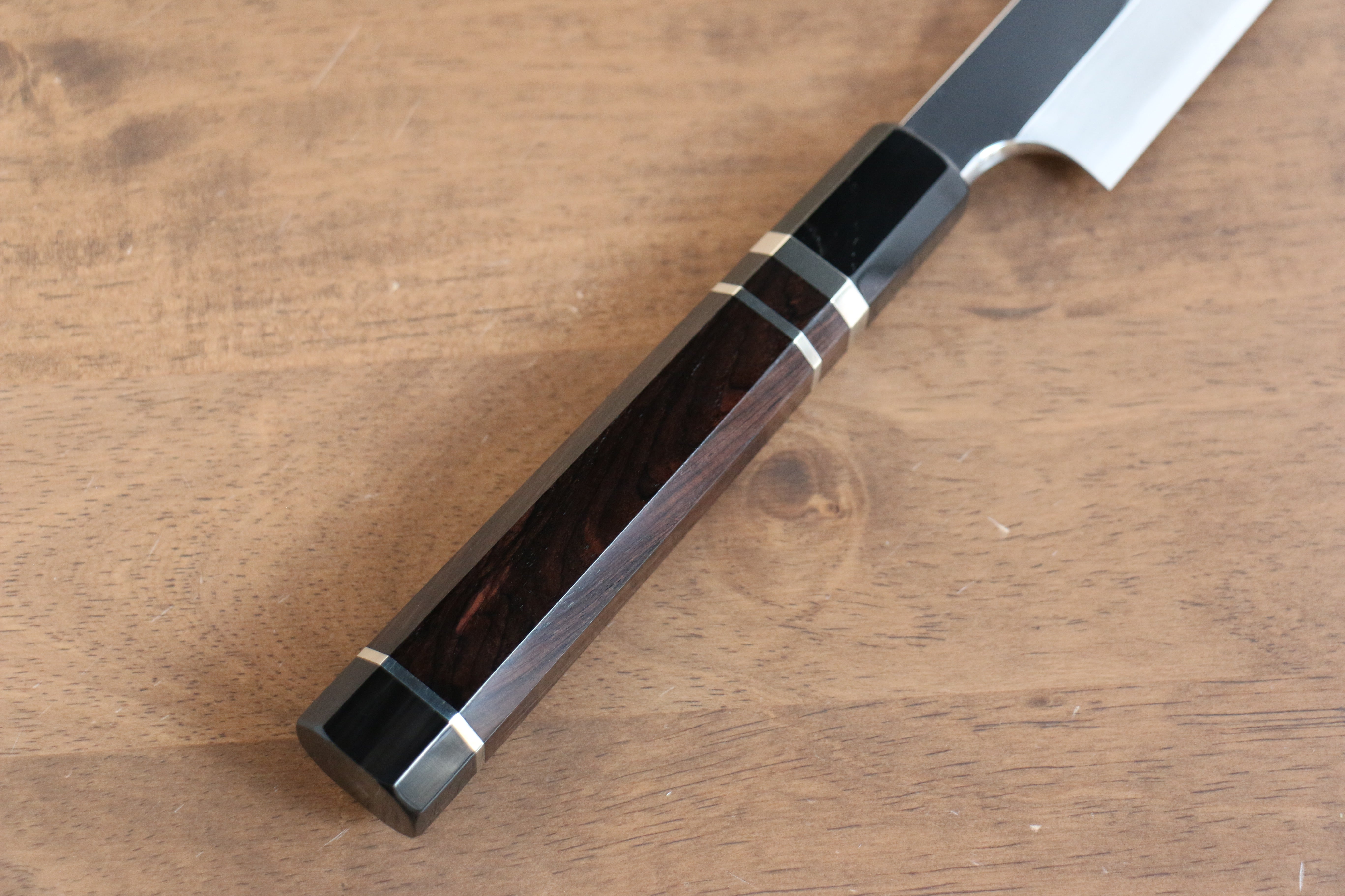黑崎 優 青鋼二號 鏡面處理 柳刃  270mm 黑檀（兩側帶水牛環型設計） 握把 - 清助刃物