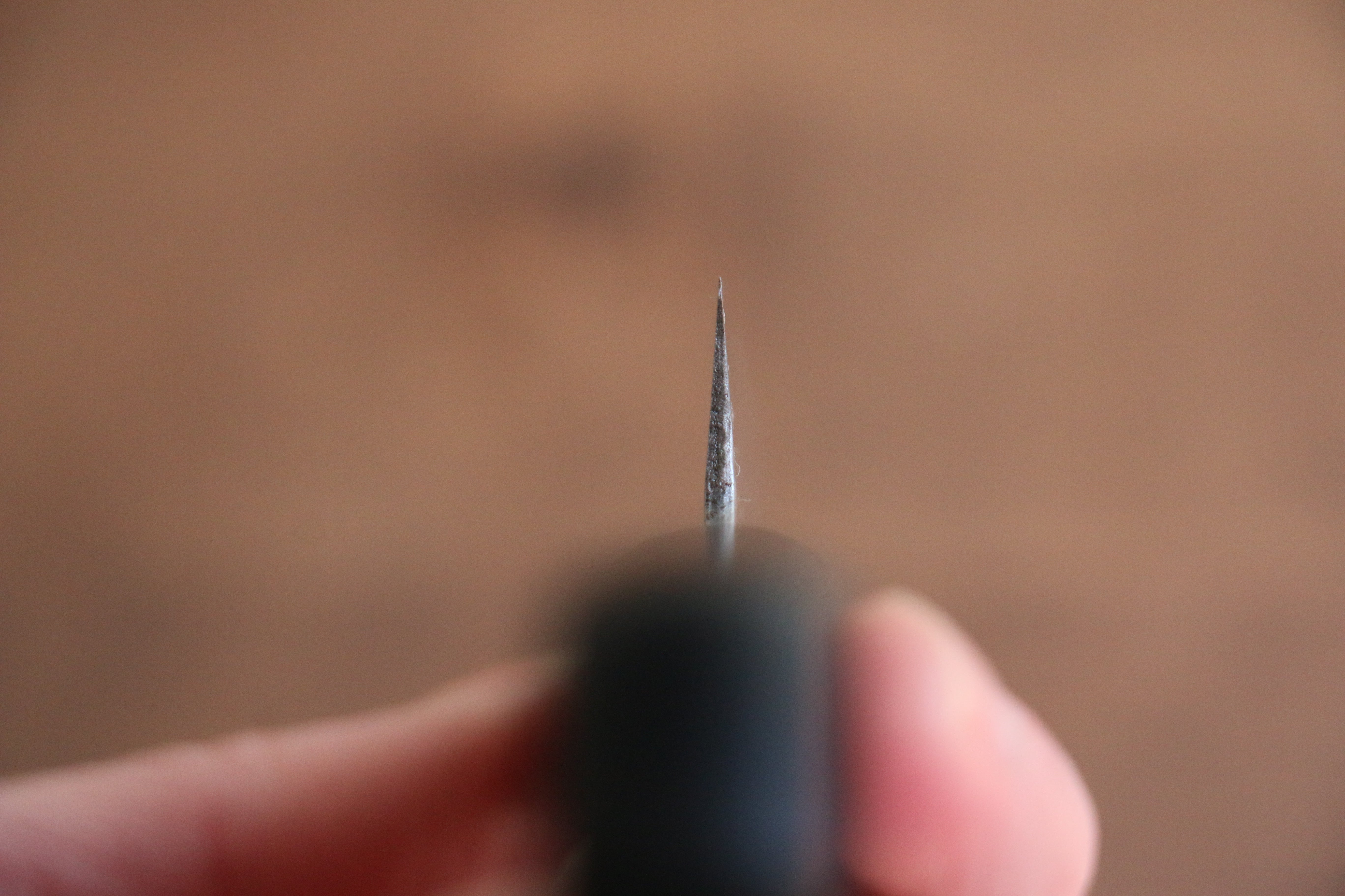 山本 直 AUS8 鎚目 多用途小刀  160mm 黑合成木 握把 - 清助刃物