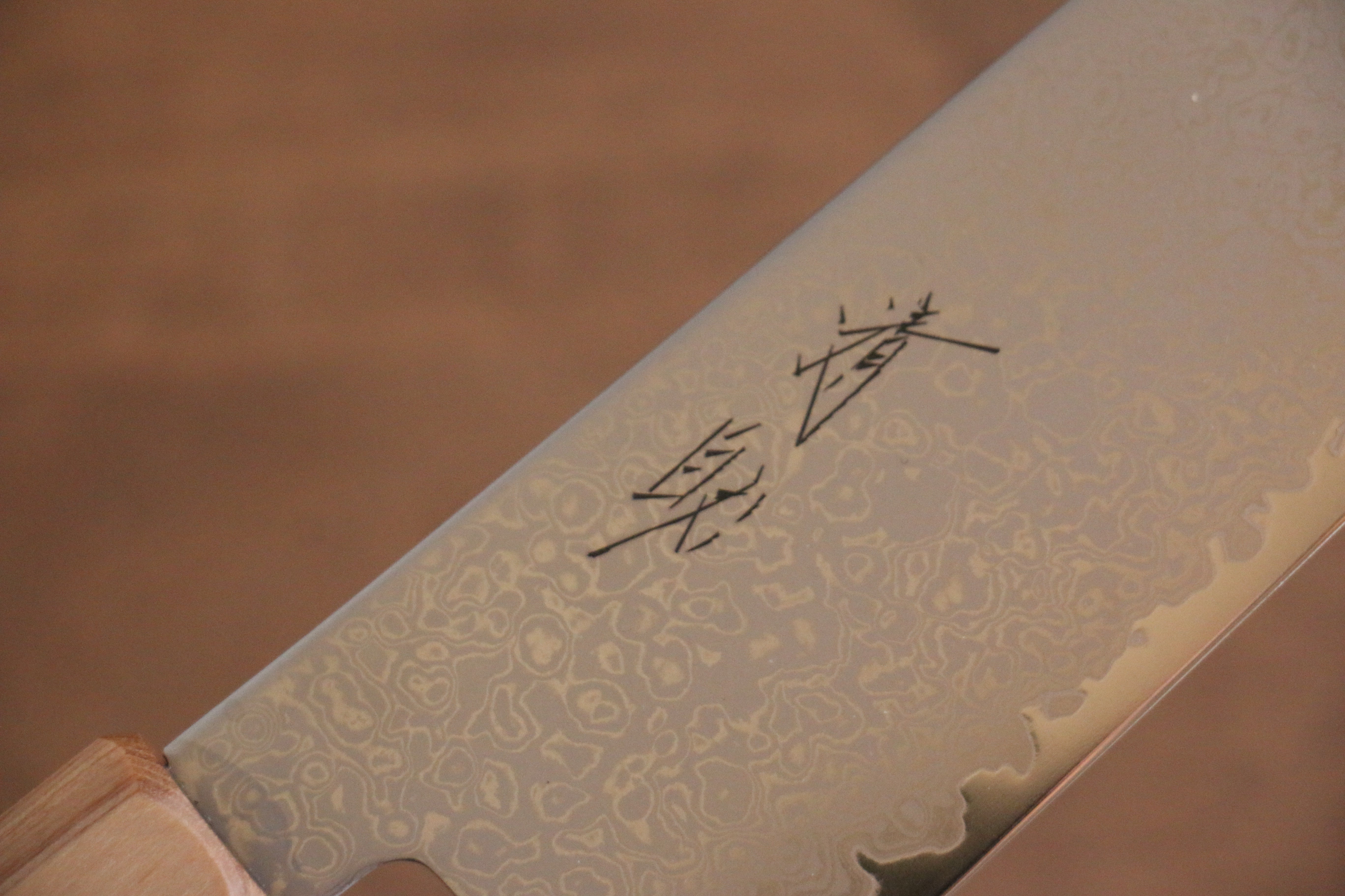 清助 VG10 大馬士革紋 三德刀  180mm 白木 握把 - 清助刃物
