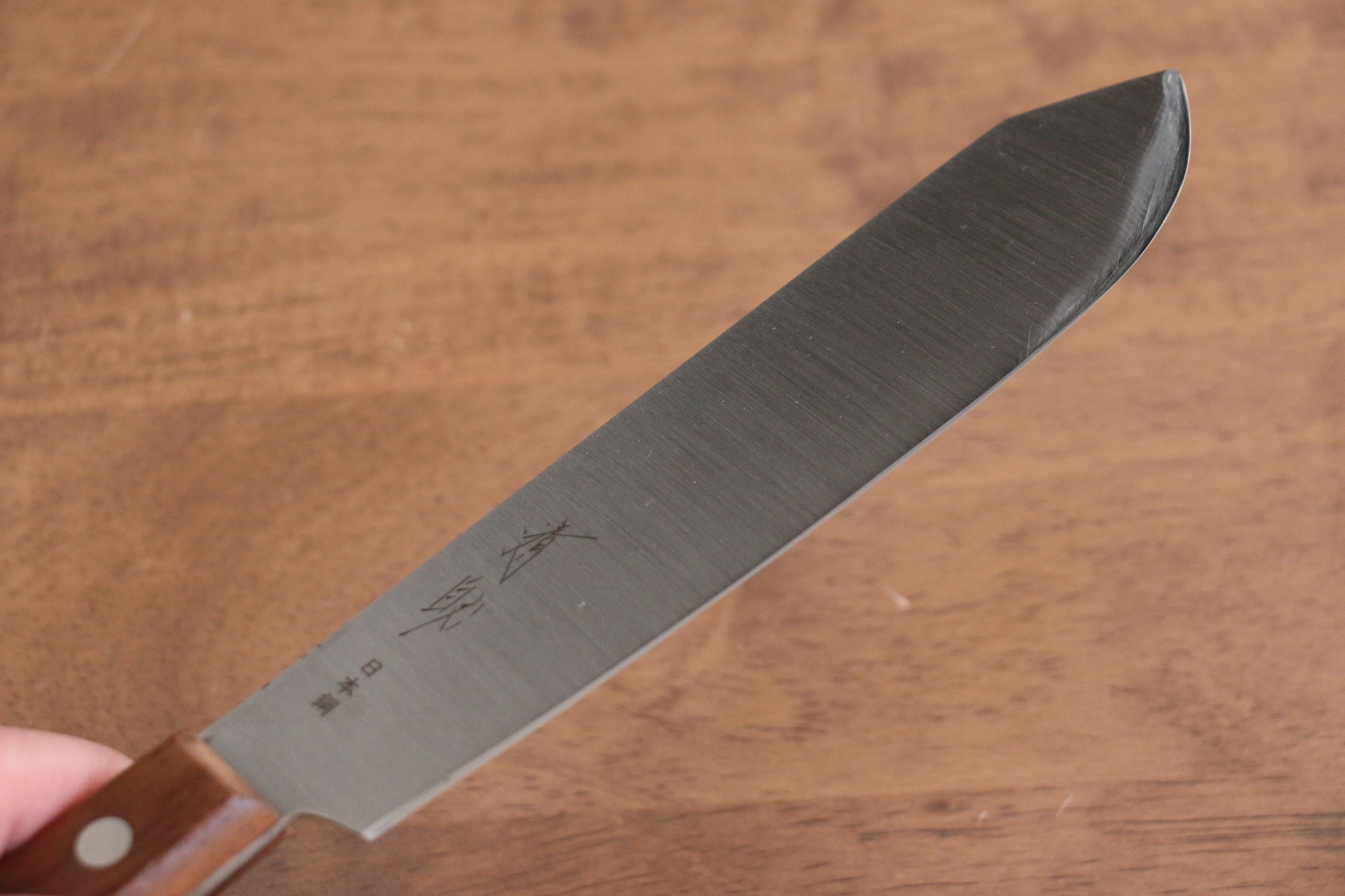 清助 山賊 日本鋼 屠夫切肉刀 150mm 紫檀木 握把 - 清助刃物