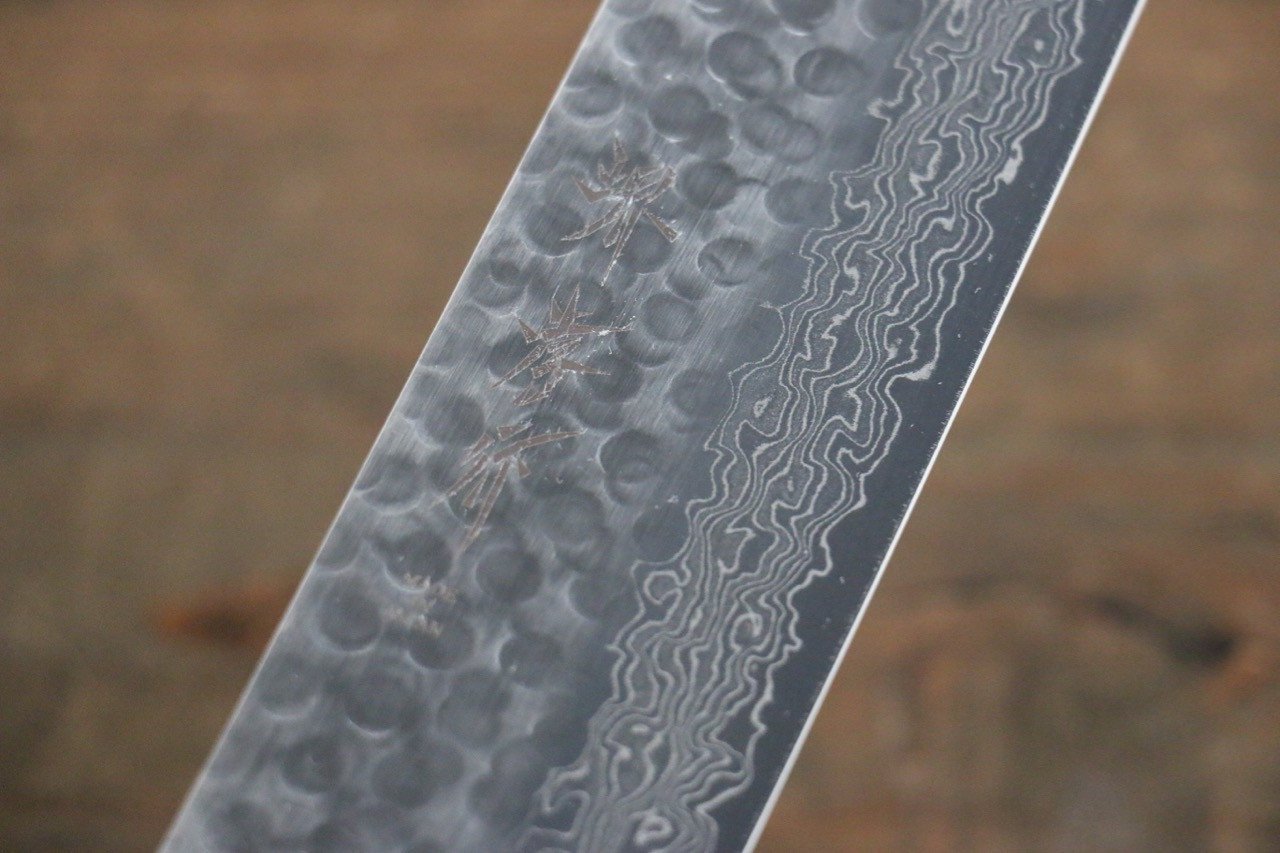堺 孝行 AUS10 45層大馬士革紋 菜切  160mm 紫檀木握把 - 清助刃物