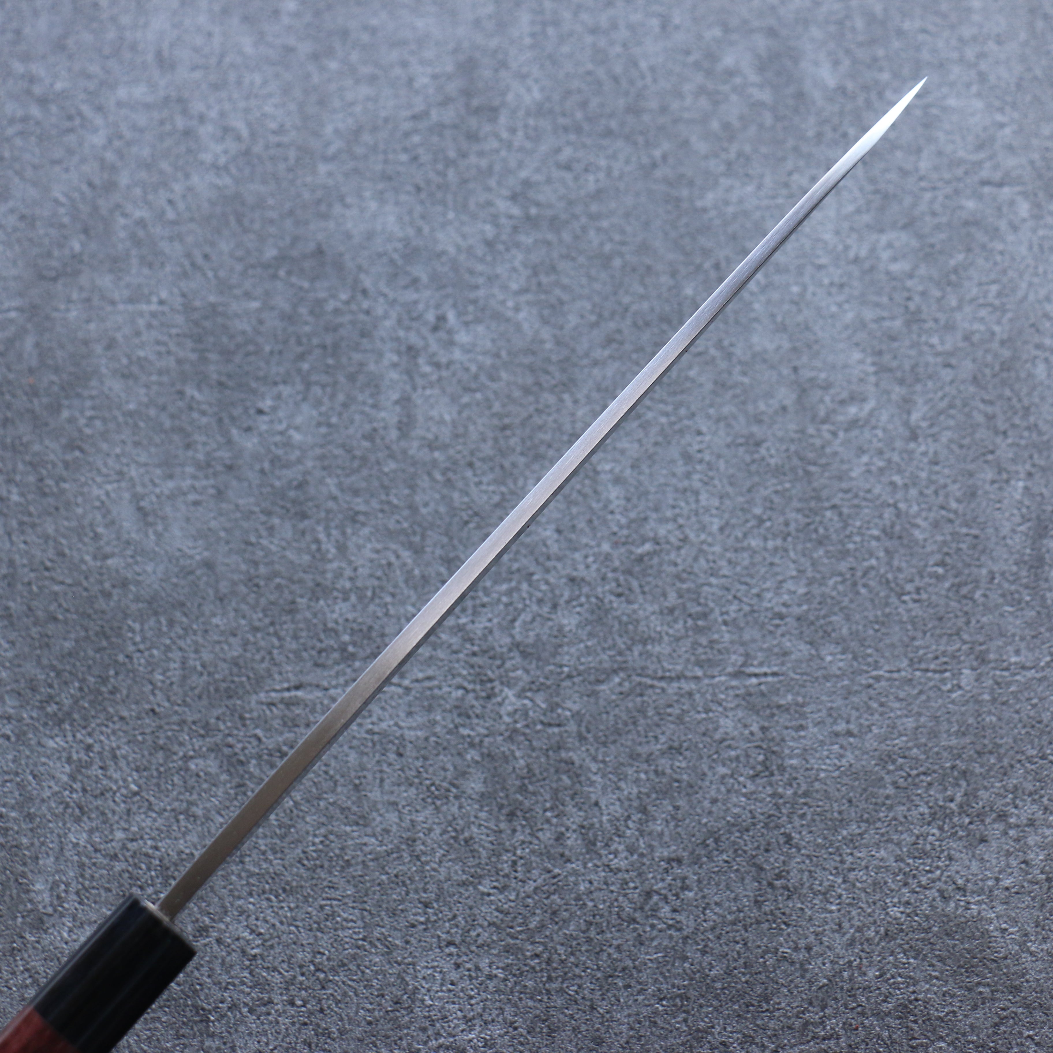 清助 白鋼 霞研 柳刃  240mm 紫檀木 握把 - 清助刃物