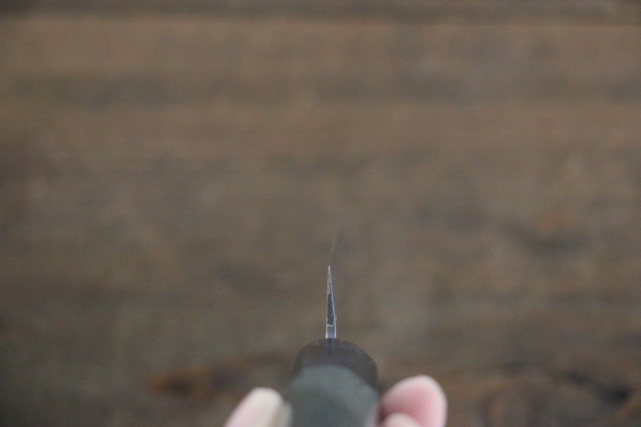 堺 孝行 VG10 33層 大馬士革紋 鎚目 多用途小刀  150mm 綠漆塗握把 - 清助刃物