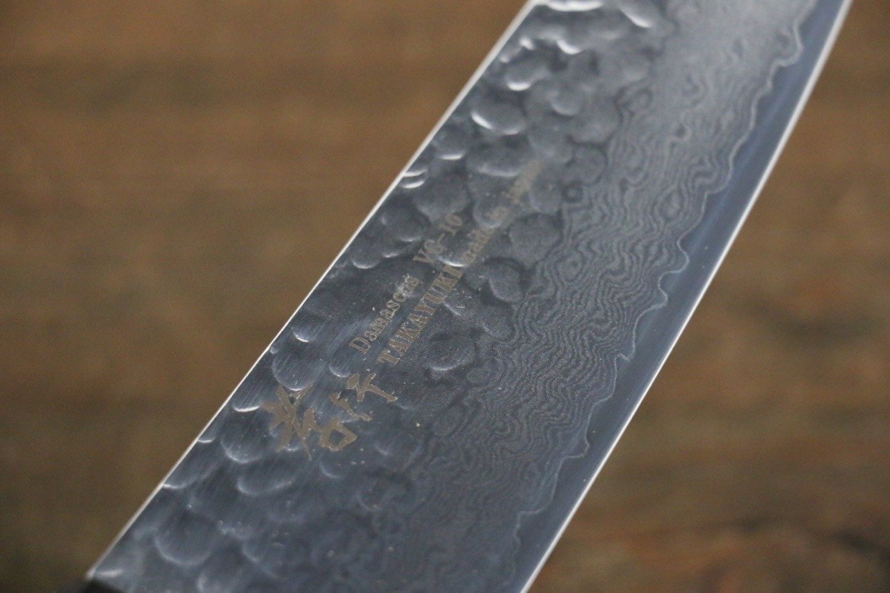 堺 孝行 VG10 33層 大馬士革紋 鎚目 三德刀  170mm 綠漆塗握把 - 清助刃物