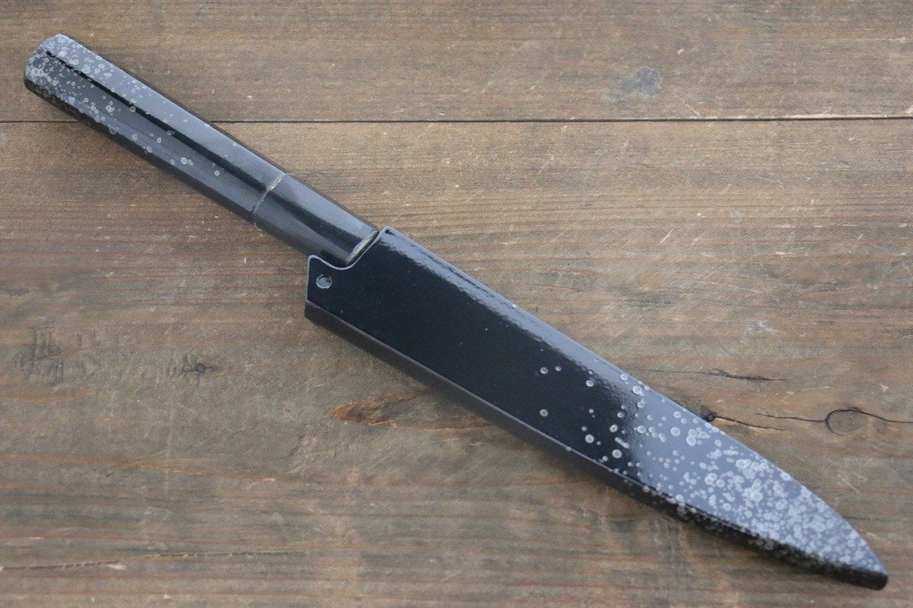 堺 孝行 VG10 33層大馬士革紋 鎚目 多用途小刀  150mm 銀漆塗握把 附刀鞘 - 清助刃物