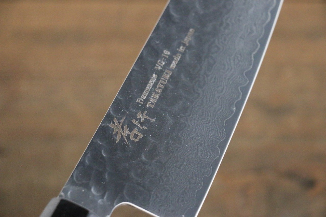 堺 孝行 VG10 33層 大馬士革紋 鎚目 三德刀  170mm 青漆塗握把 - 清助刃物