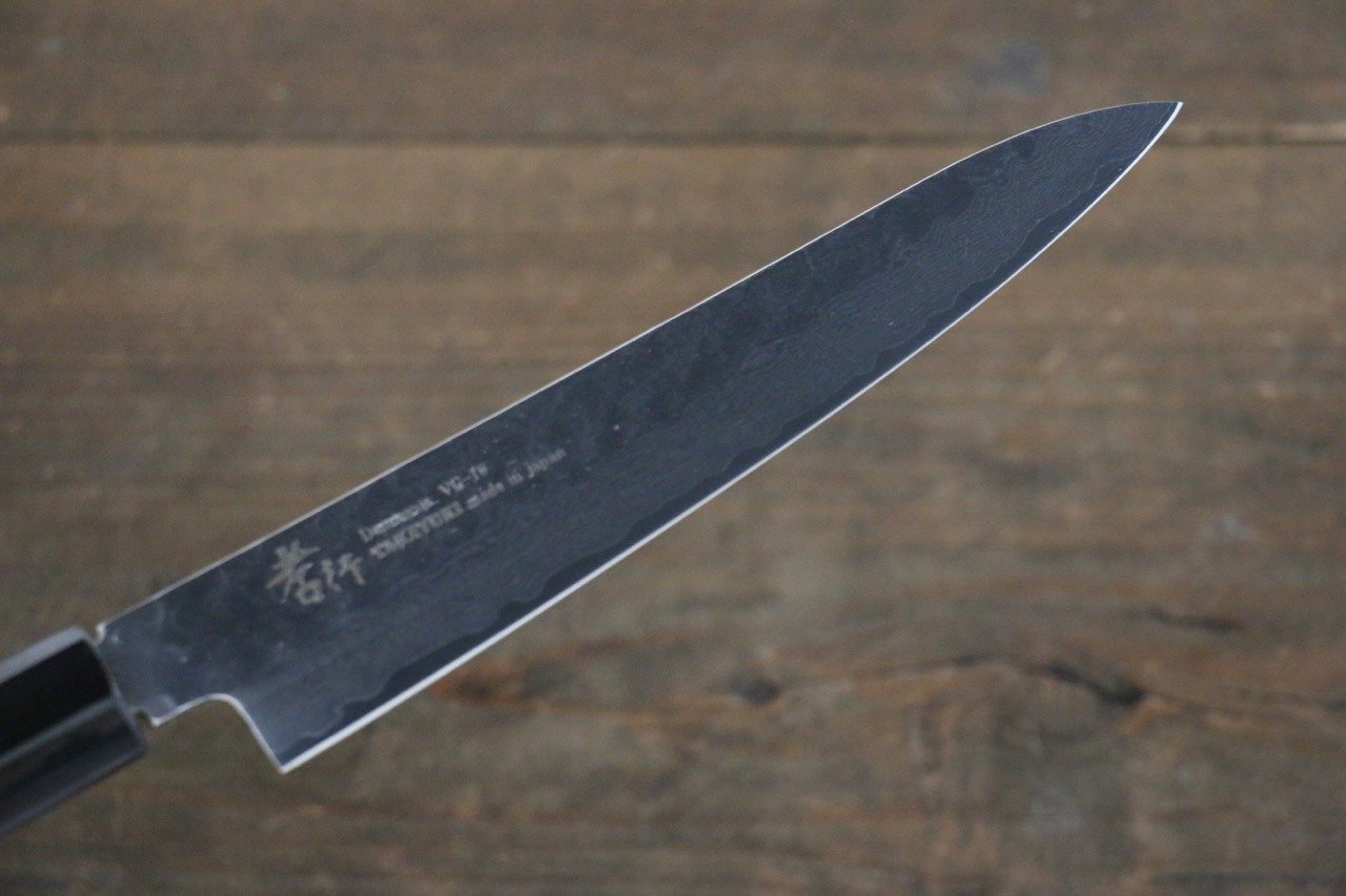 堺 孝行 VG10 33層大馬士革紋 鎚目 多用途小刀  150mm 金漆塗握把 附刀鞘 - 清助刃物