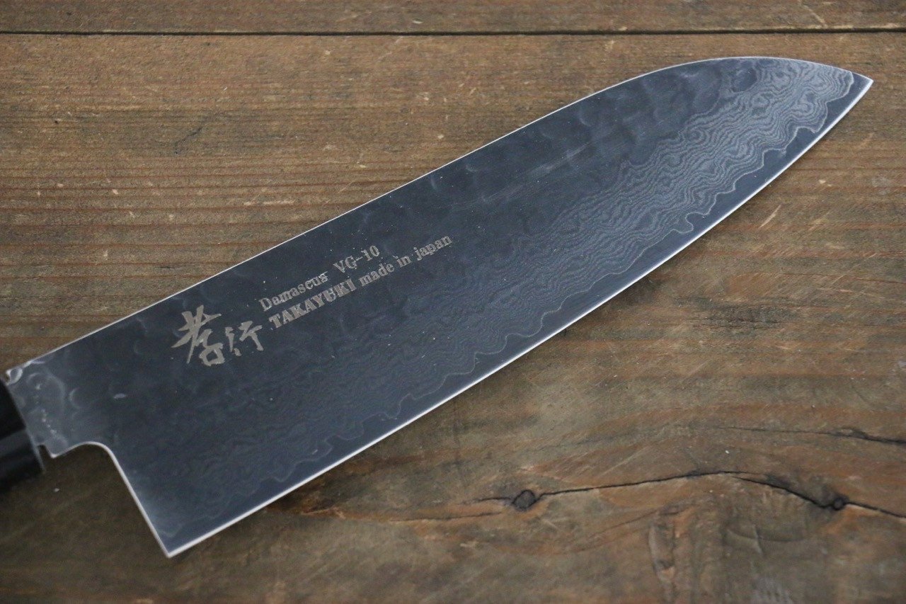 堺 孝行 VG10 33層大馬士革紋 鎚目 三德刀  170mm 金漆塗握把 附刀鞘 - 清助刃物