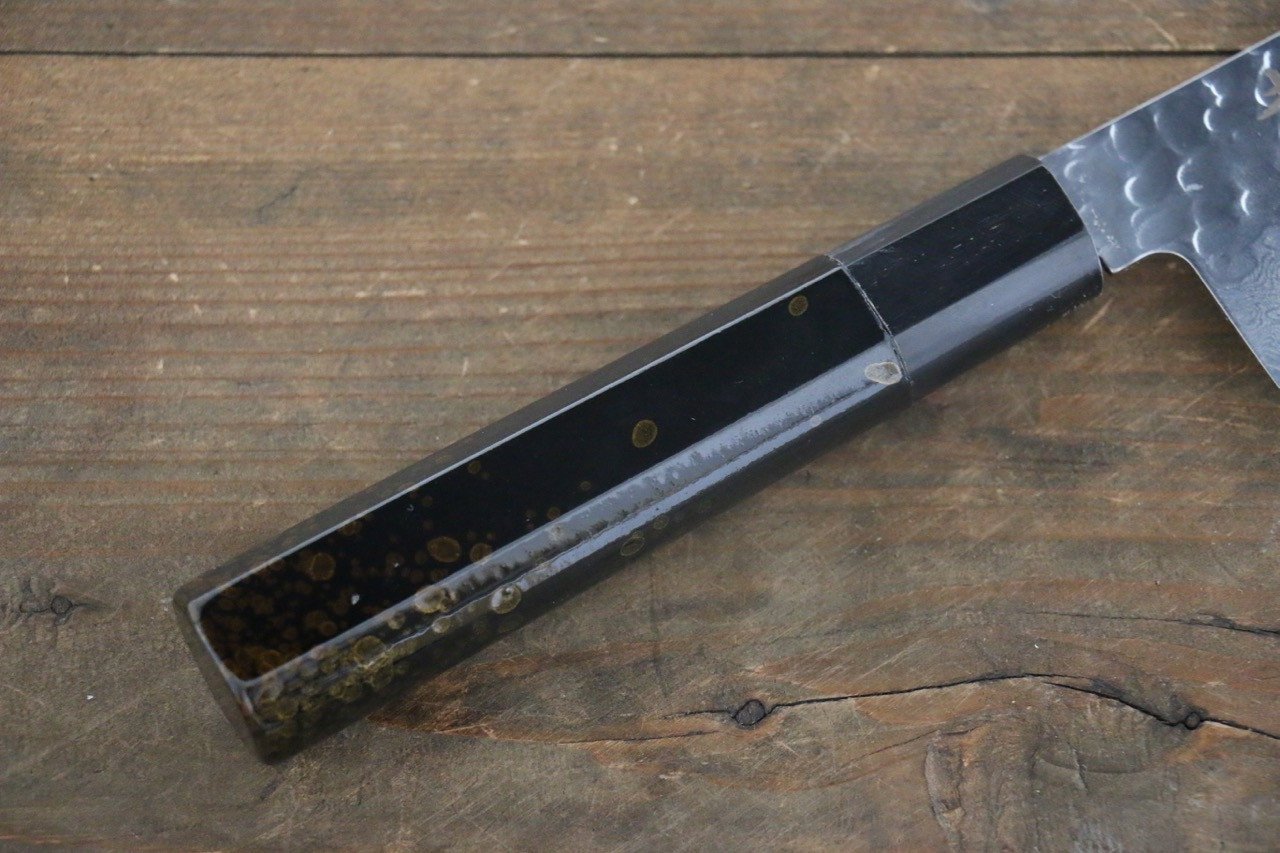 堺 孝行 VG10 33層大馬士革紋 鎚目 三德刀  170mm 金漆塗握把 附刀鞘 - 清助刃物