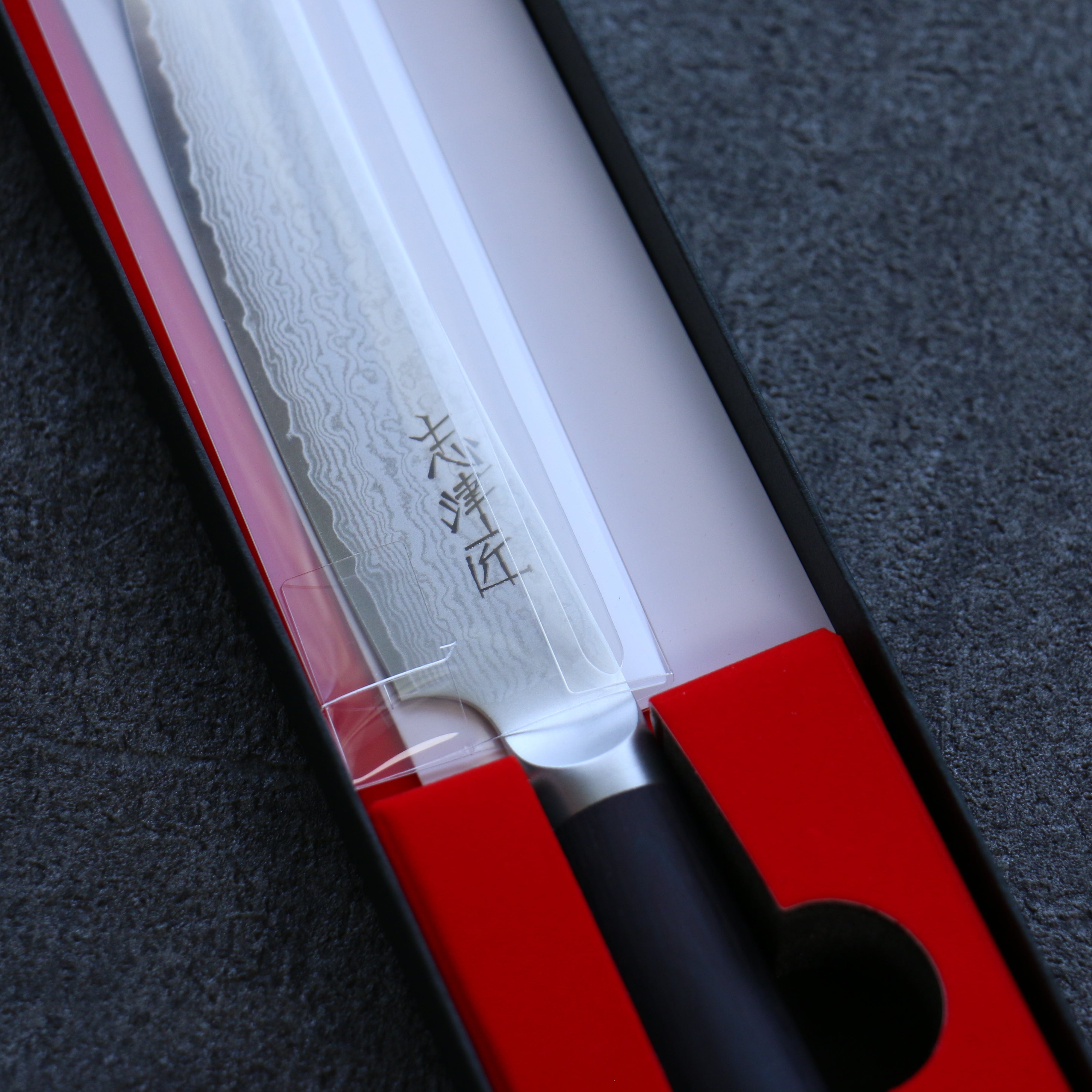志津匠 VG10 大馬士革紋 牛排刀  130mm 黑合成木 握把 - 清助刃物