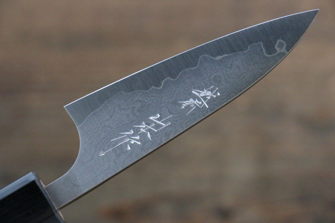 山本 直 VG10 大馬士革紋 多用途小刀  150mm 紫杉木握把 - 清助刃物