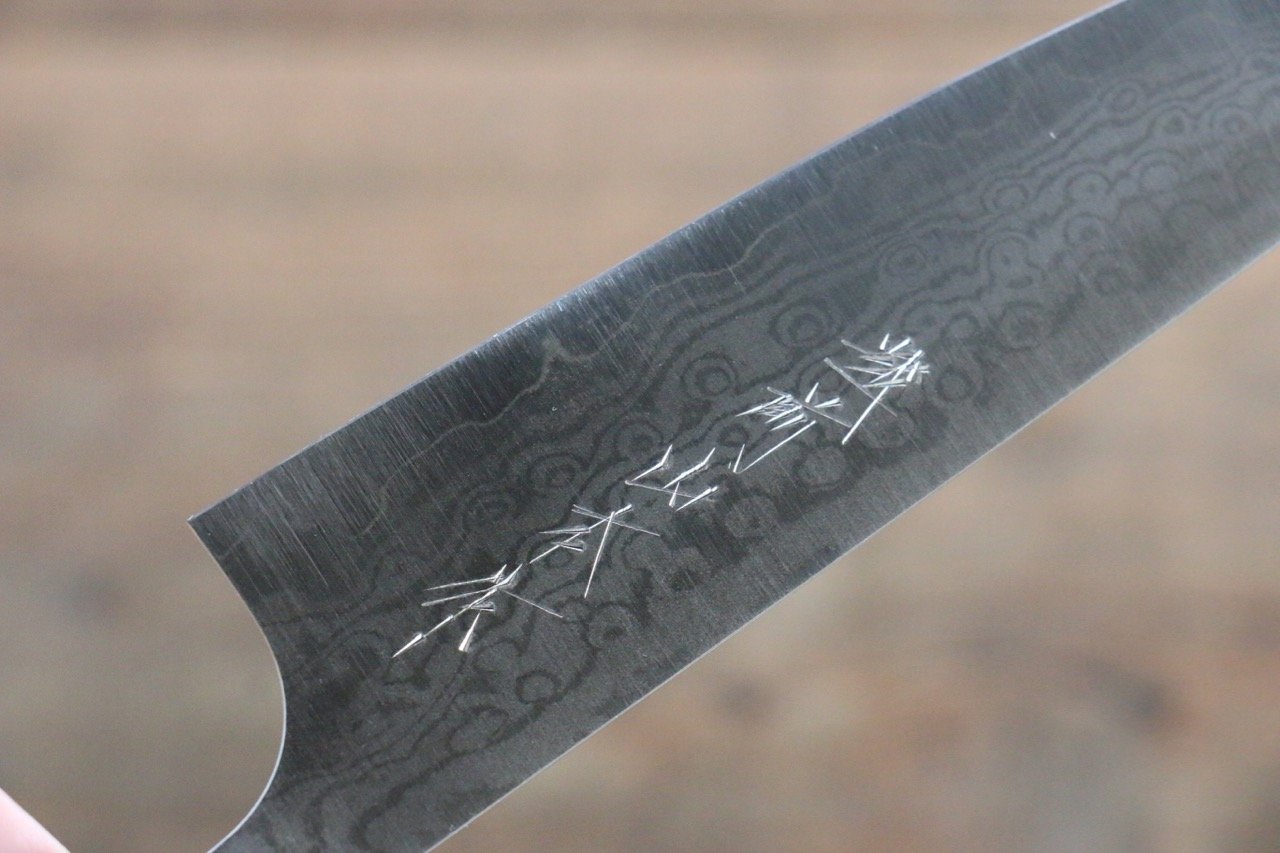 山本 直 VG10 大馬士革紋 多用途小刀  130mm 紫檀木握把 - 清助刃物