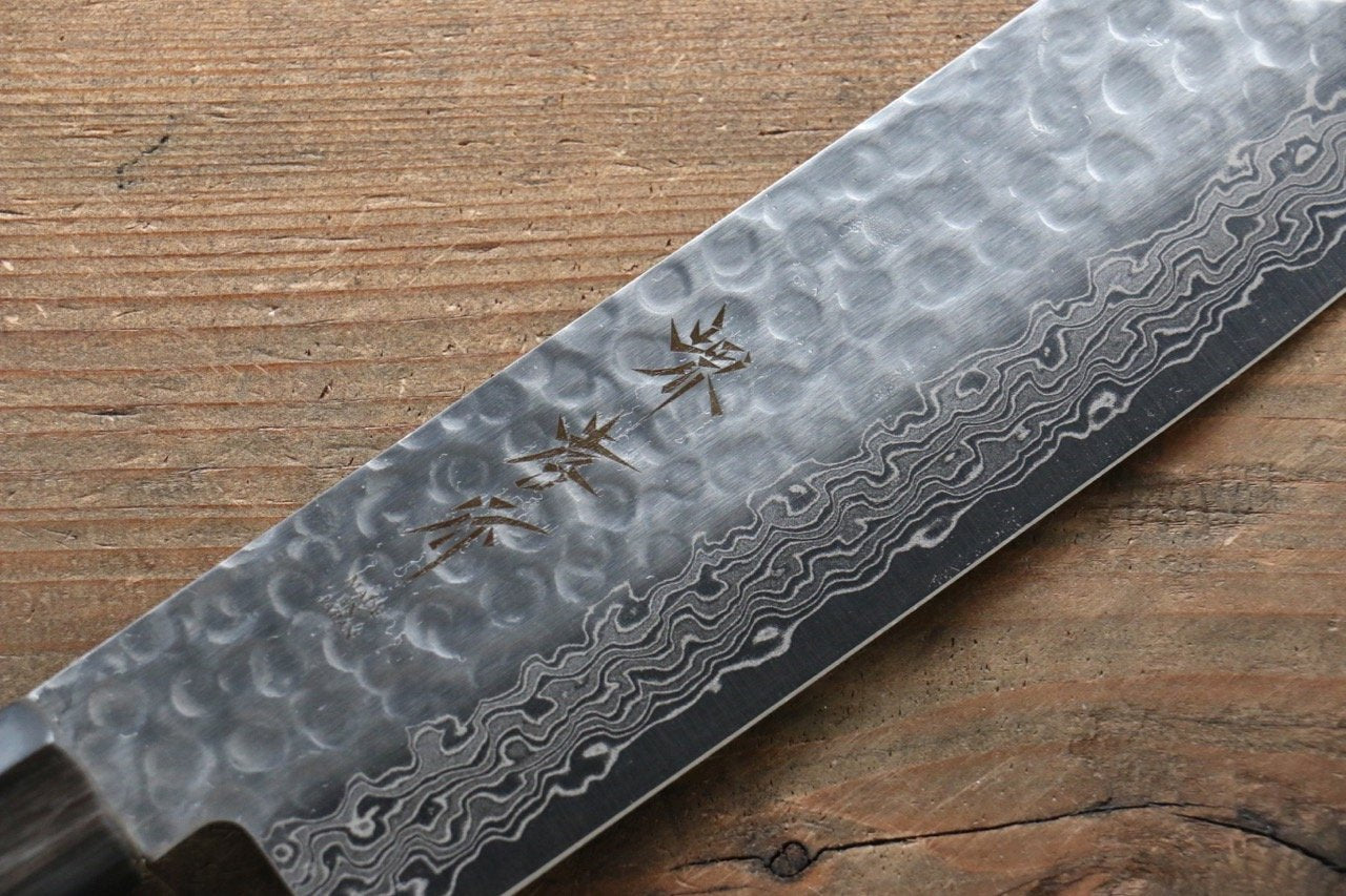 堺 孝行 AUS10 45層大馬士革紋 菜切  160mm 木蘭握把 - 清助刃物