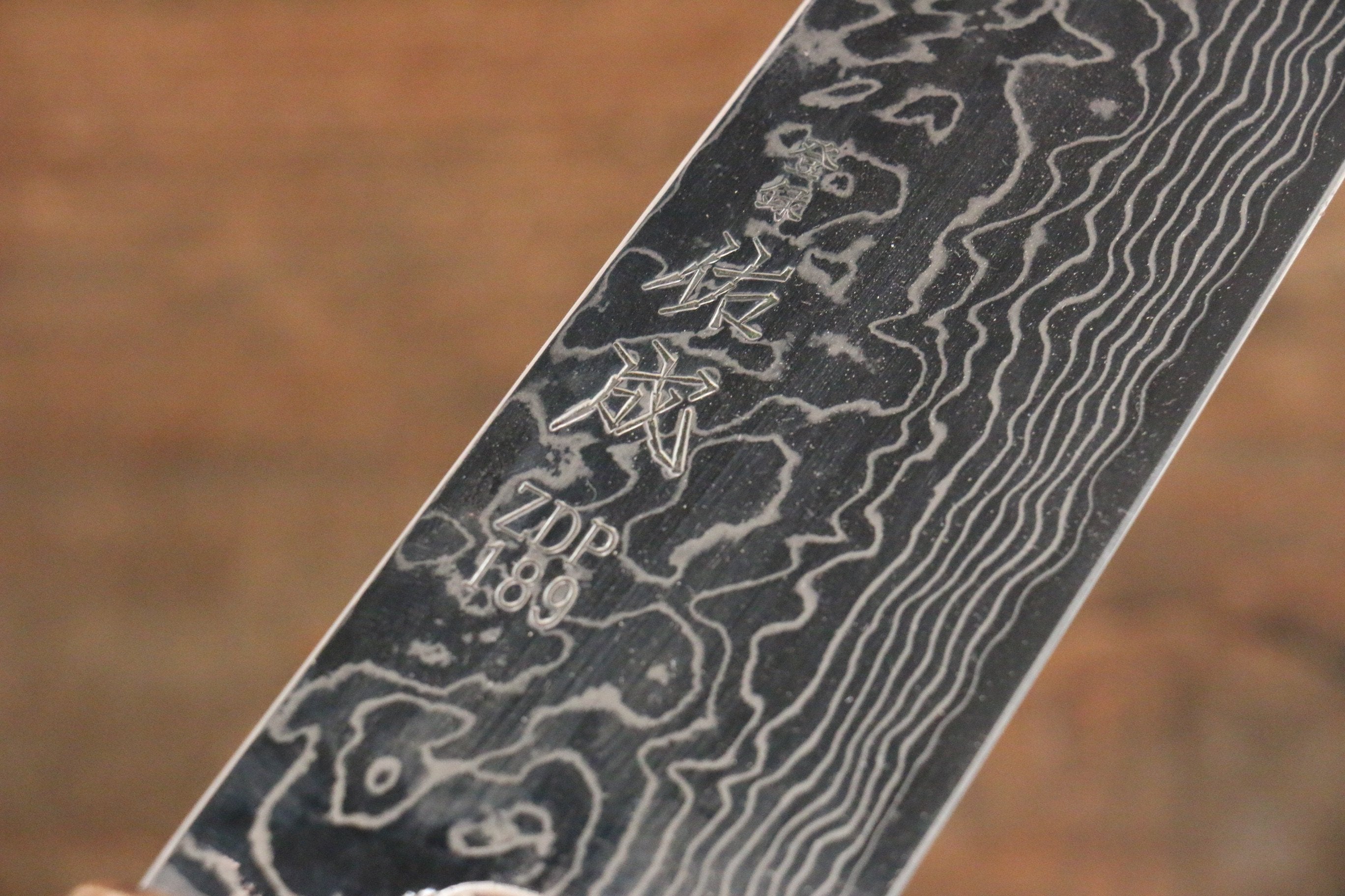 佑成 ZDP189 大馬士革紋 牛刀  240mm 黑柿握把 附刀鞘 - 清助刃物