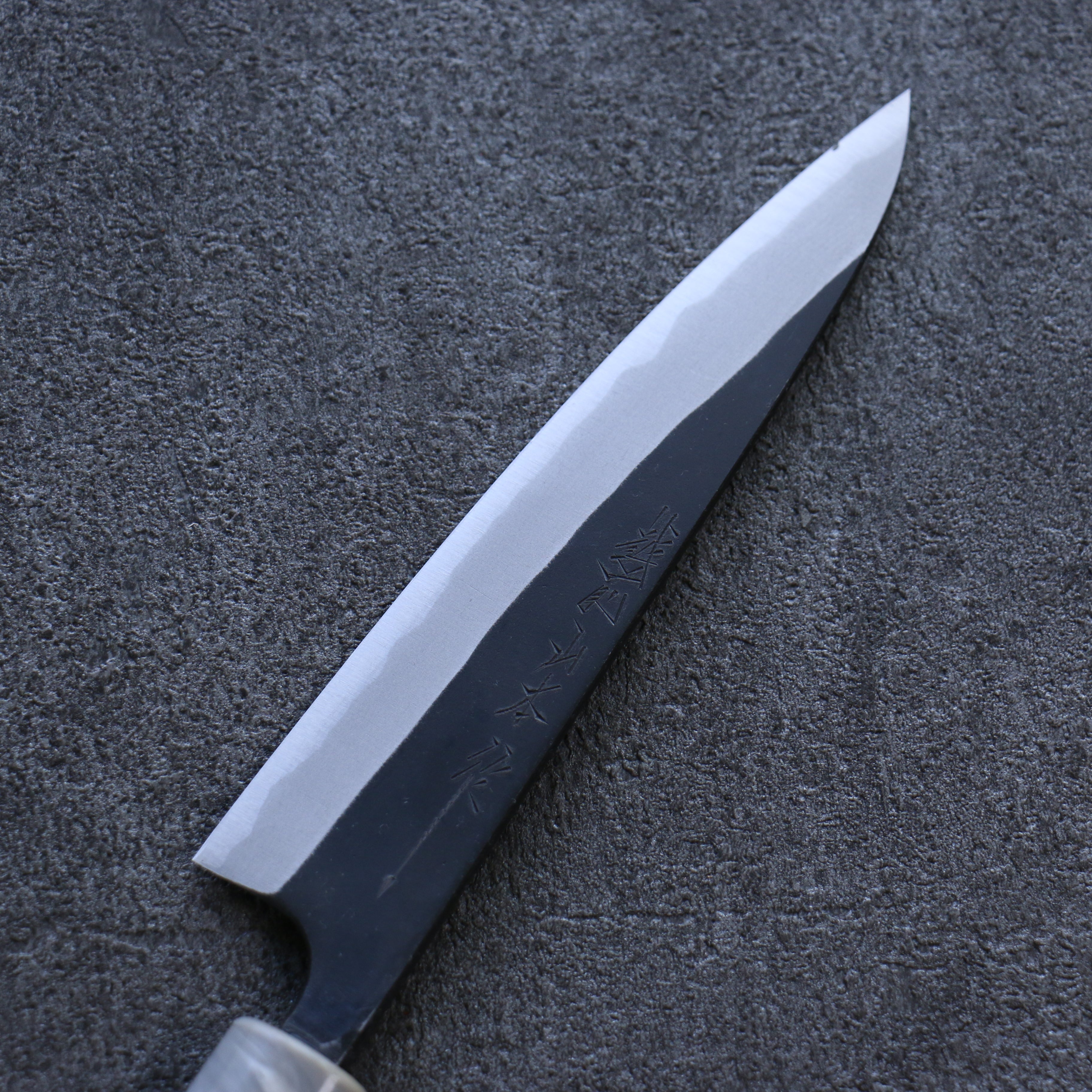 山本 直 白鋼二號 黑打 多用途小刀  135mm 櫻桃木 握把 - 清助刃物