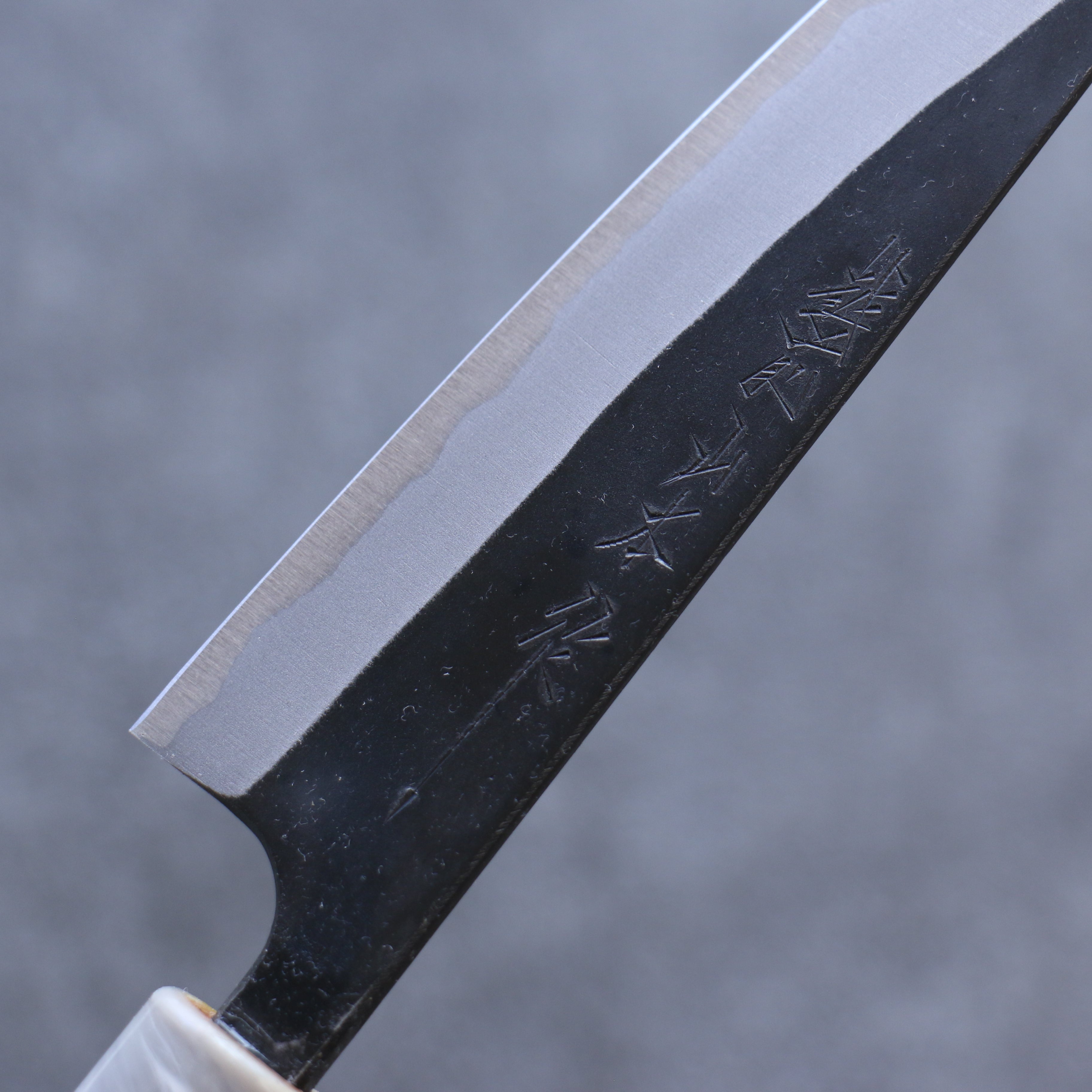 山本 直 白鋼二號 黑打 多用途小刀  135mm 櫻桃木 握把 - 清助刃物