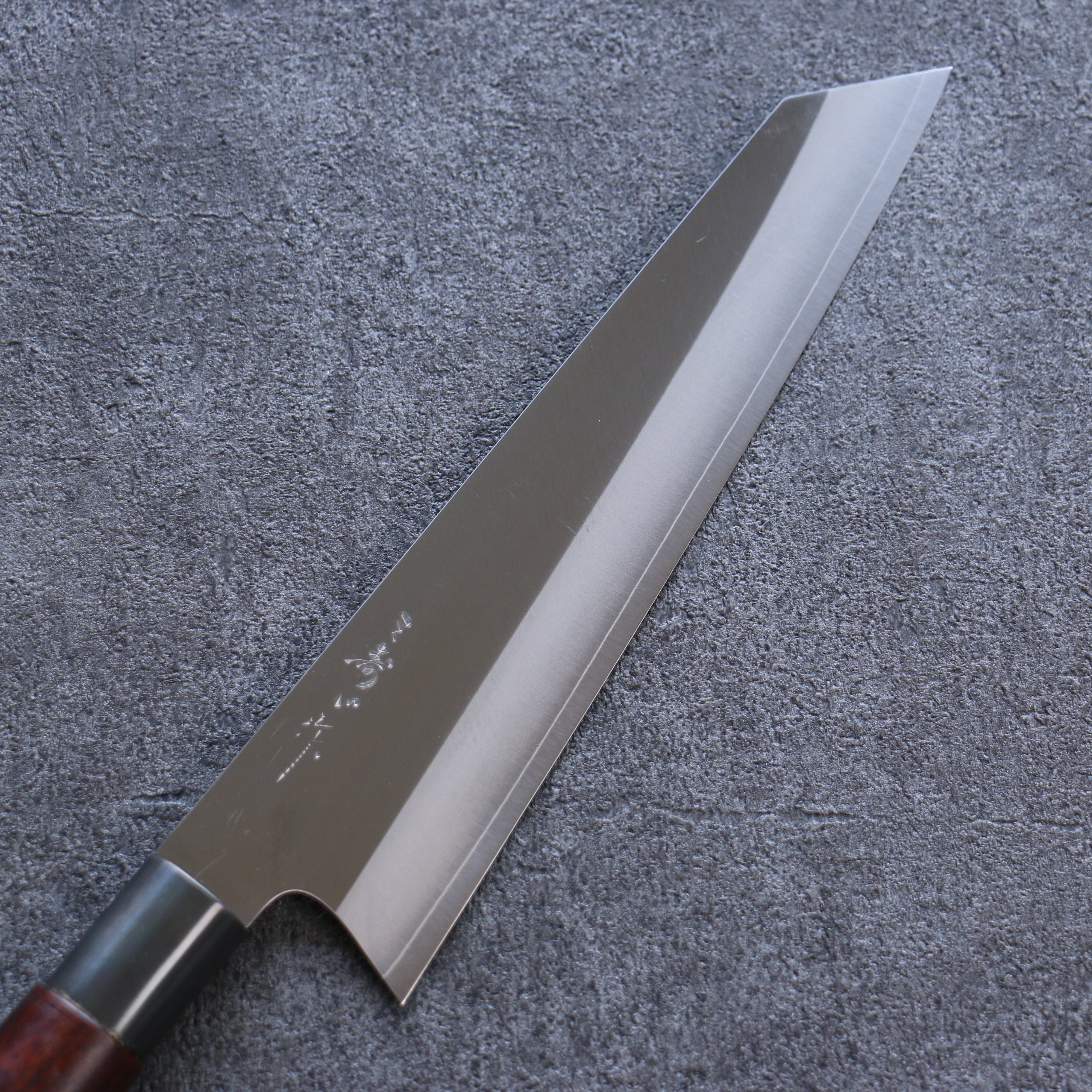 三寿ゞ (Misuzu) VG10 霞研 切付牛刀  210mm 茶色漆塗 握把 - 清助刃物