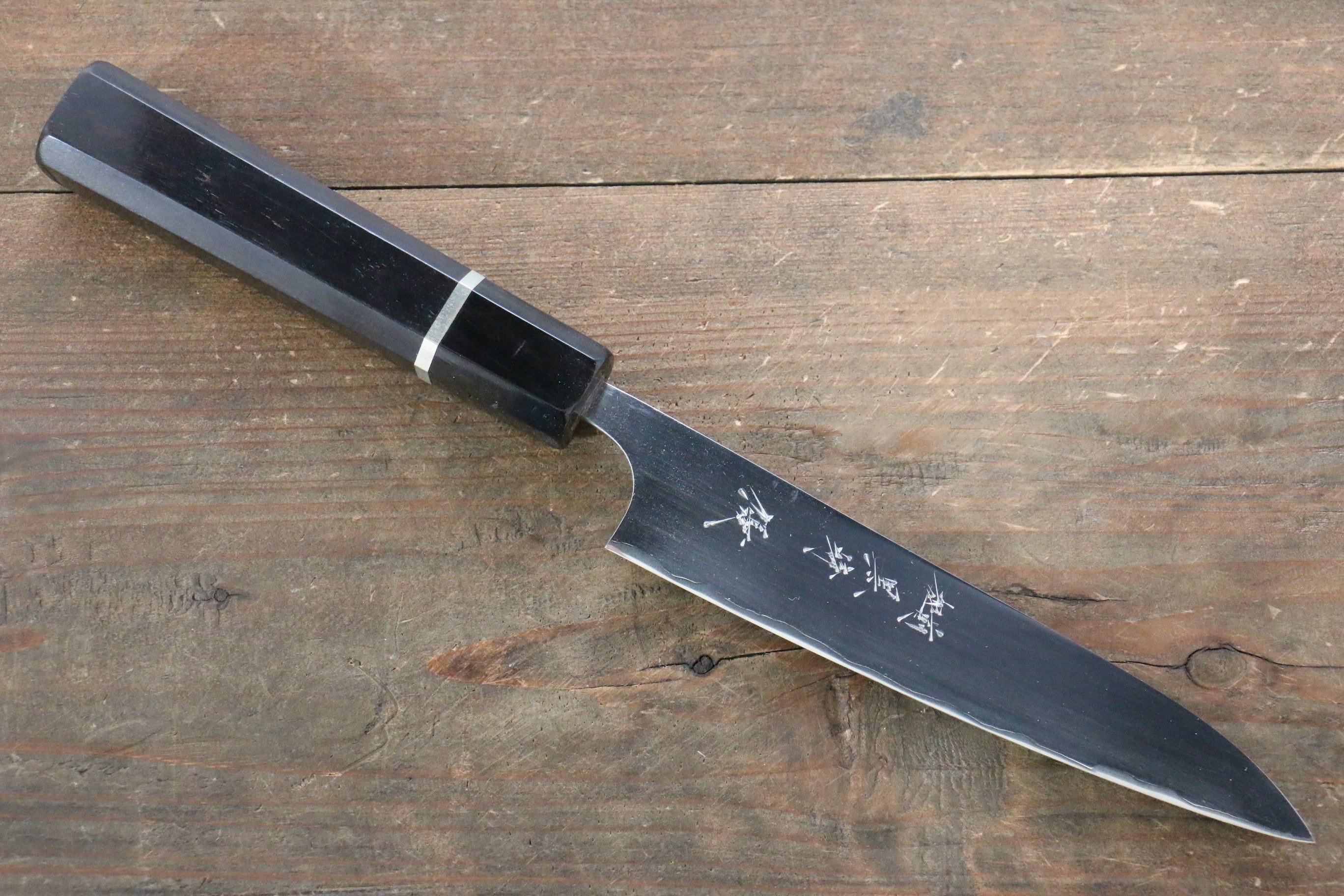 黑崎 優 SG2 鏡面處理 多用途小刀  150mm 黑檀握把 - 清助刃物