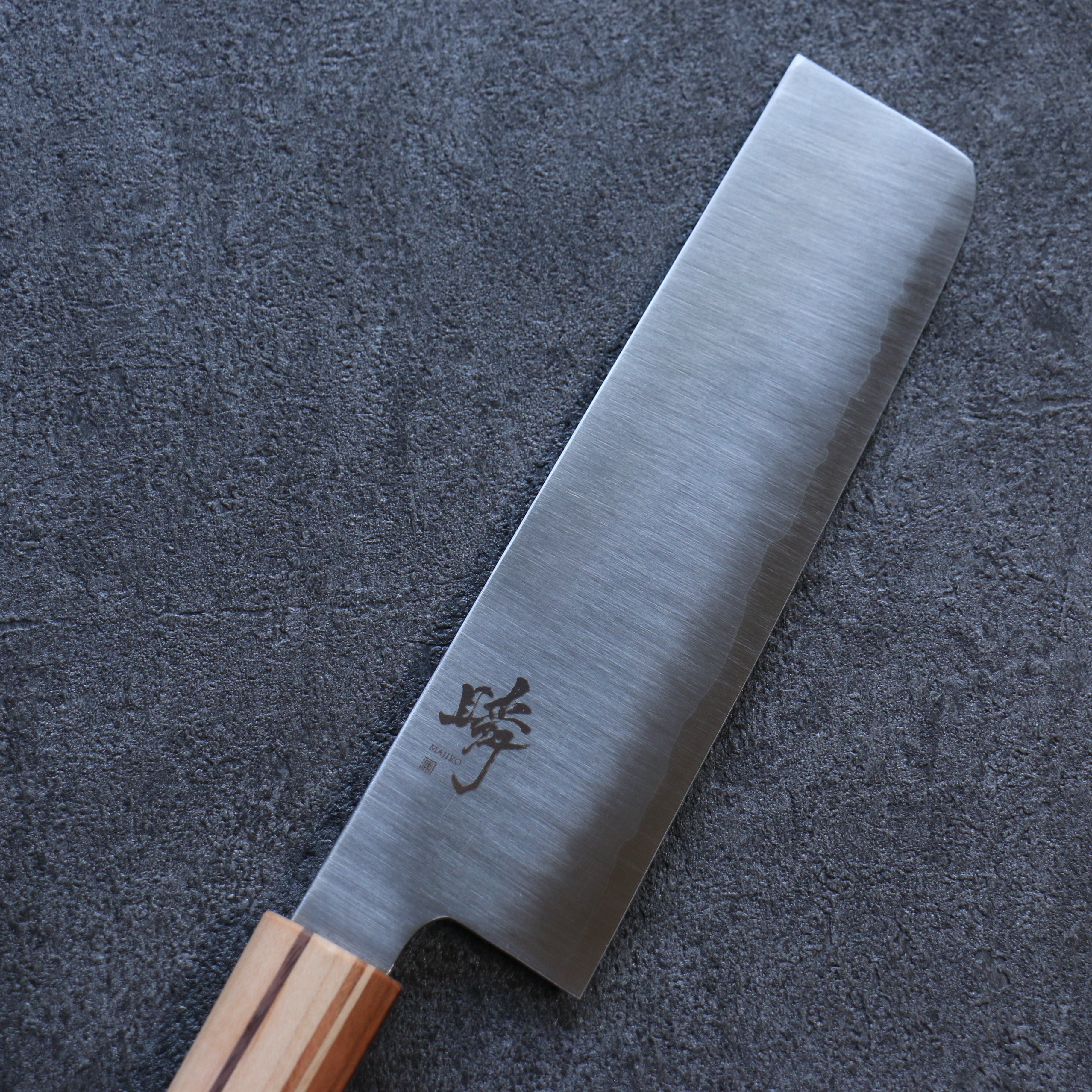 田中 誠貴 瞬 銀三鋼 菜切  165mm 楓櫻核桃木複合材 握把 - 清助刃物