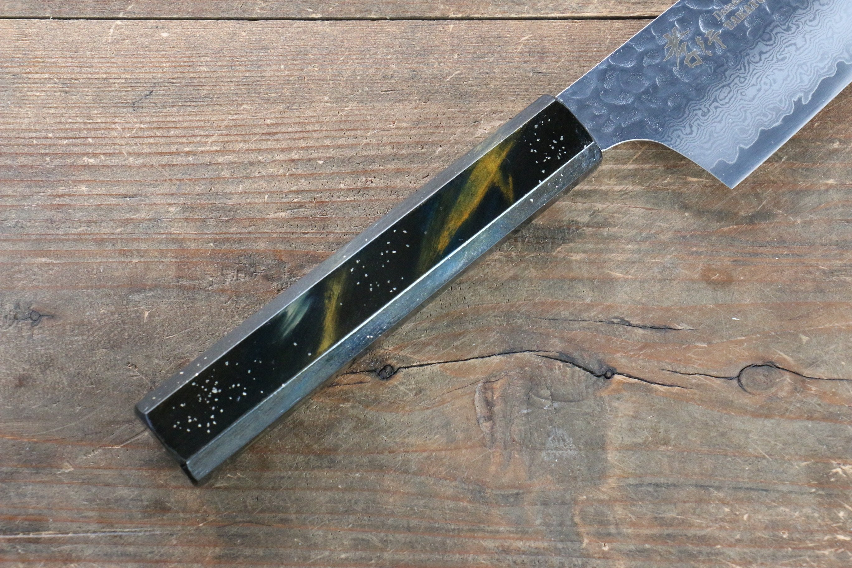 堺 孝行 VG10 33層大馬士革紋 劍型牛刀  190mm 櫟木漆塗（彩宇）握把 - 清助刃物