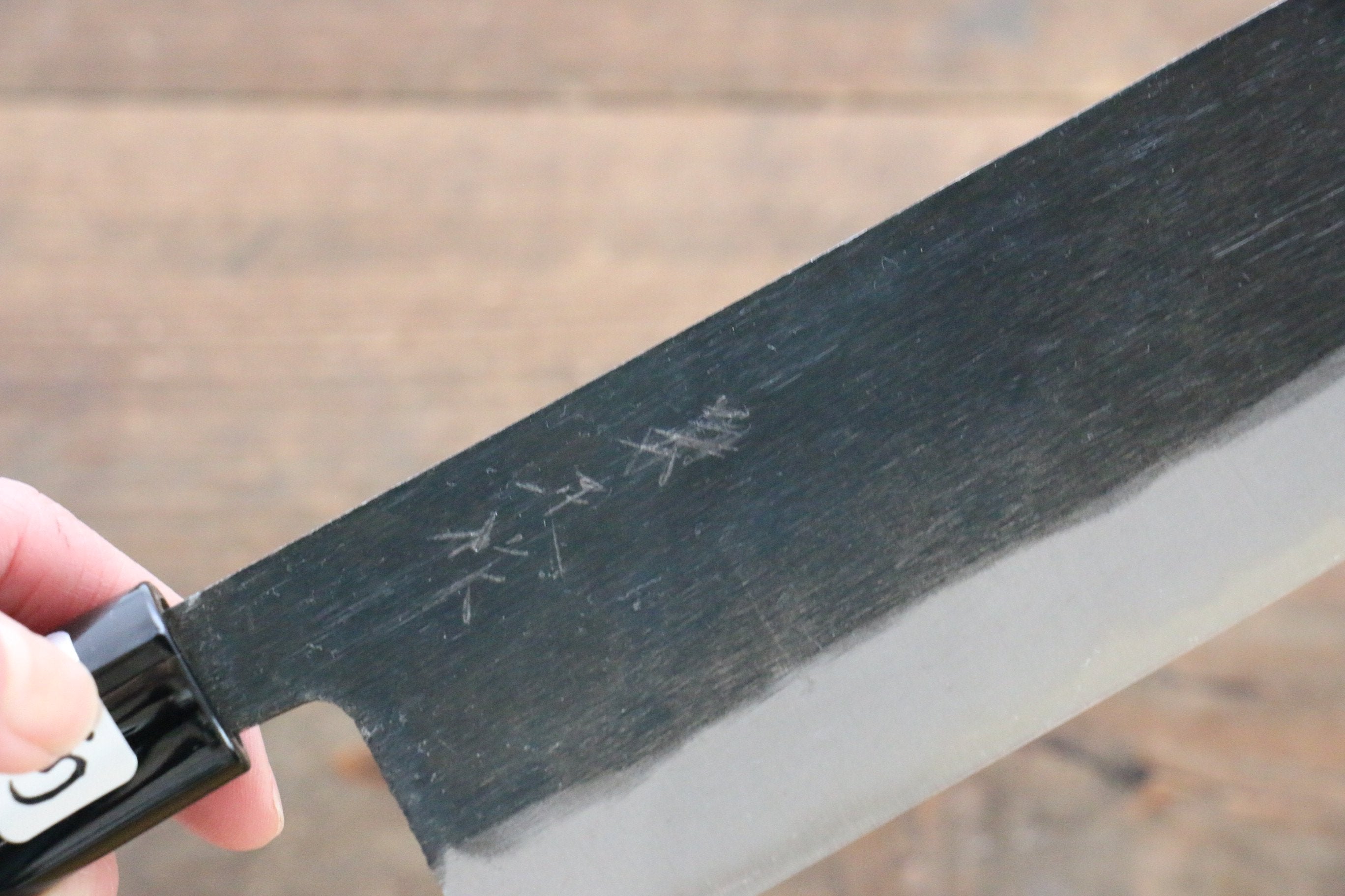 兼常 青鋼二號 黑打 菜切  165mm 木蘭 握把 - 清助刃物