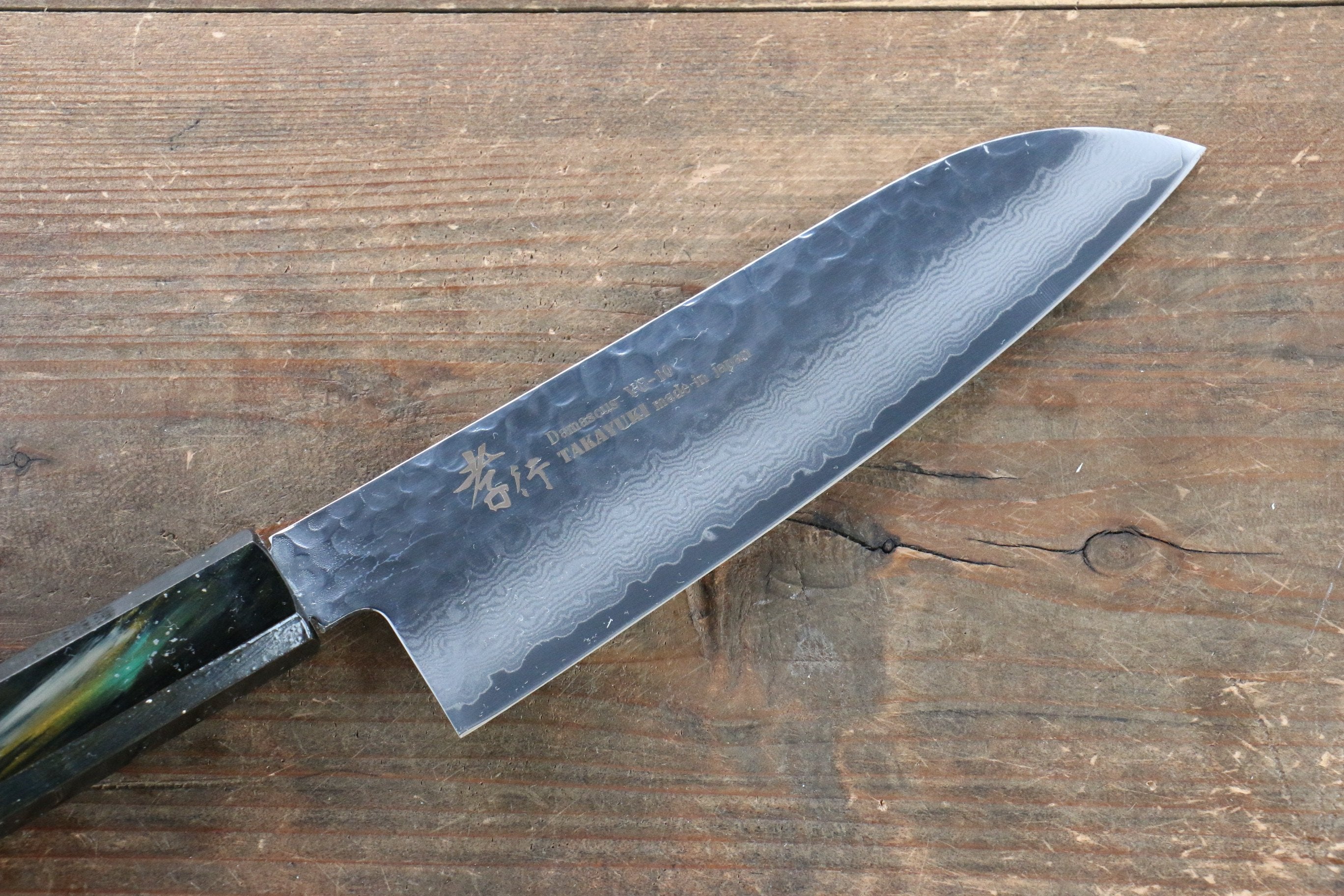 堺 孝行 VG10 33層大馬士革紋 三德刀  170mm 櫟木漆塗（彩宇）握把 - 清助刃物