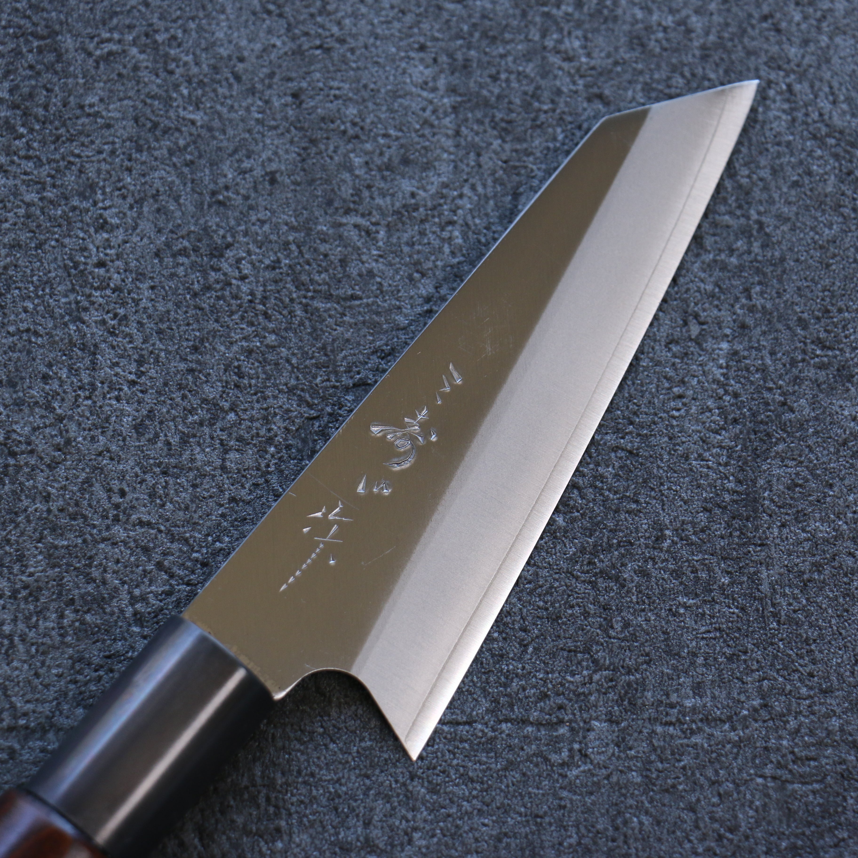 三寿ゞ (Misuzu) VG10 霞研 切付多用途小刀  105mm 茶色漆塗 握把 - 清助刃物