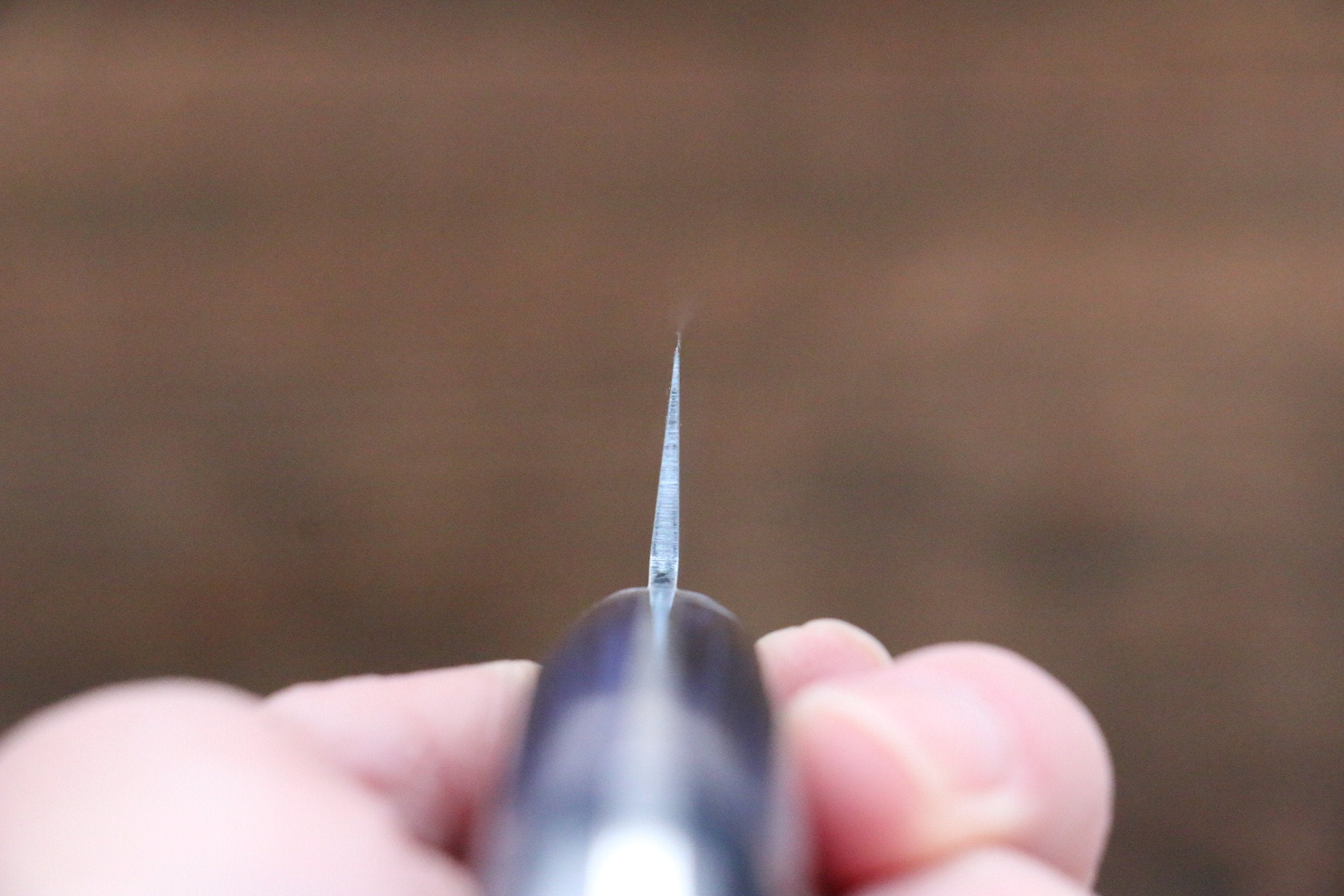 清助 藍雲 VG10 33層 大馬士革紋 多用途小刀  135mm 青合成木 握把 附刀鞘 - 清助刃物