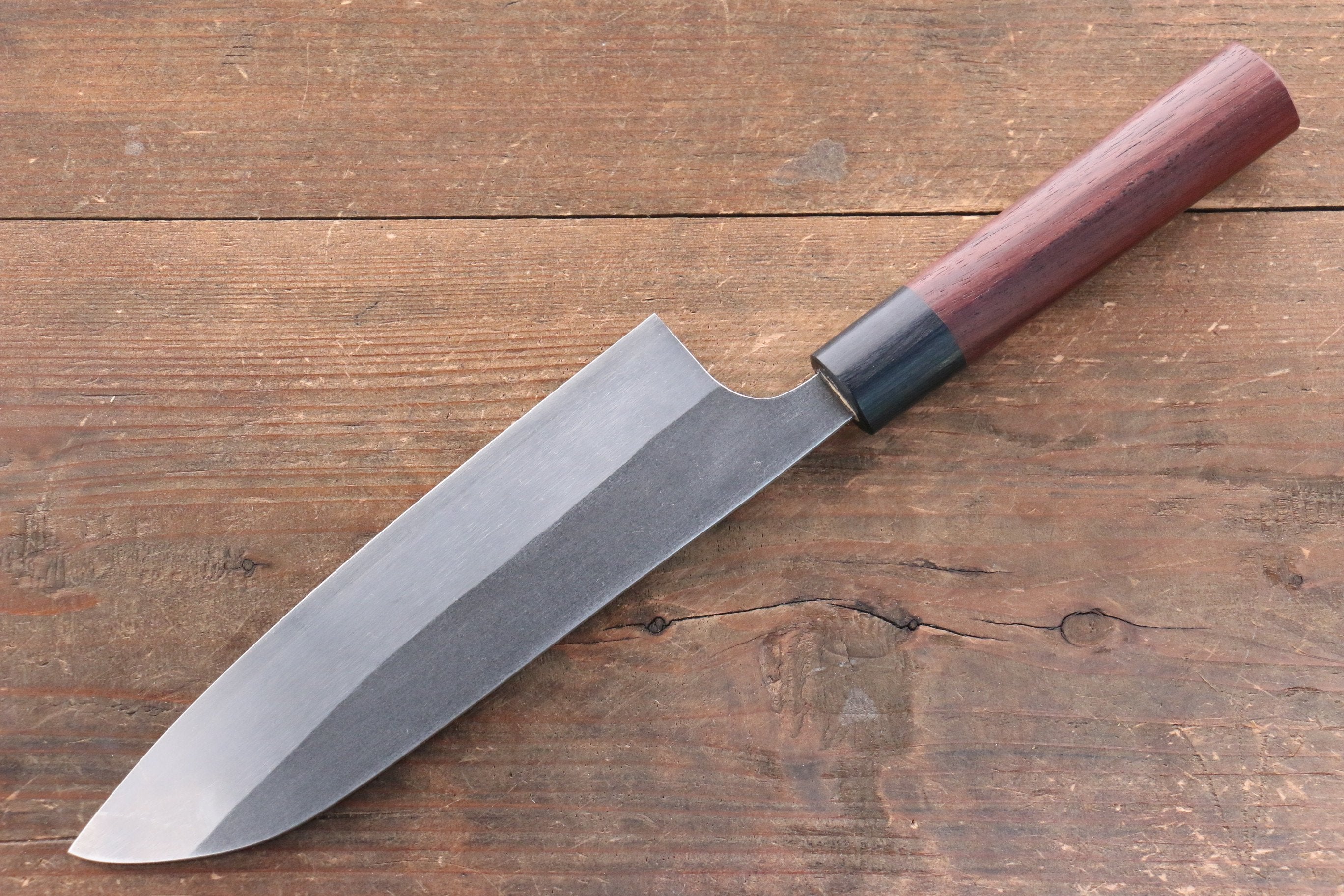 尾形 峻吾 SG2 黑打 黑打 三德刀 180mm 紫檀木 握把 - 清助刃物