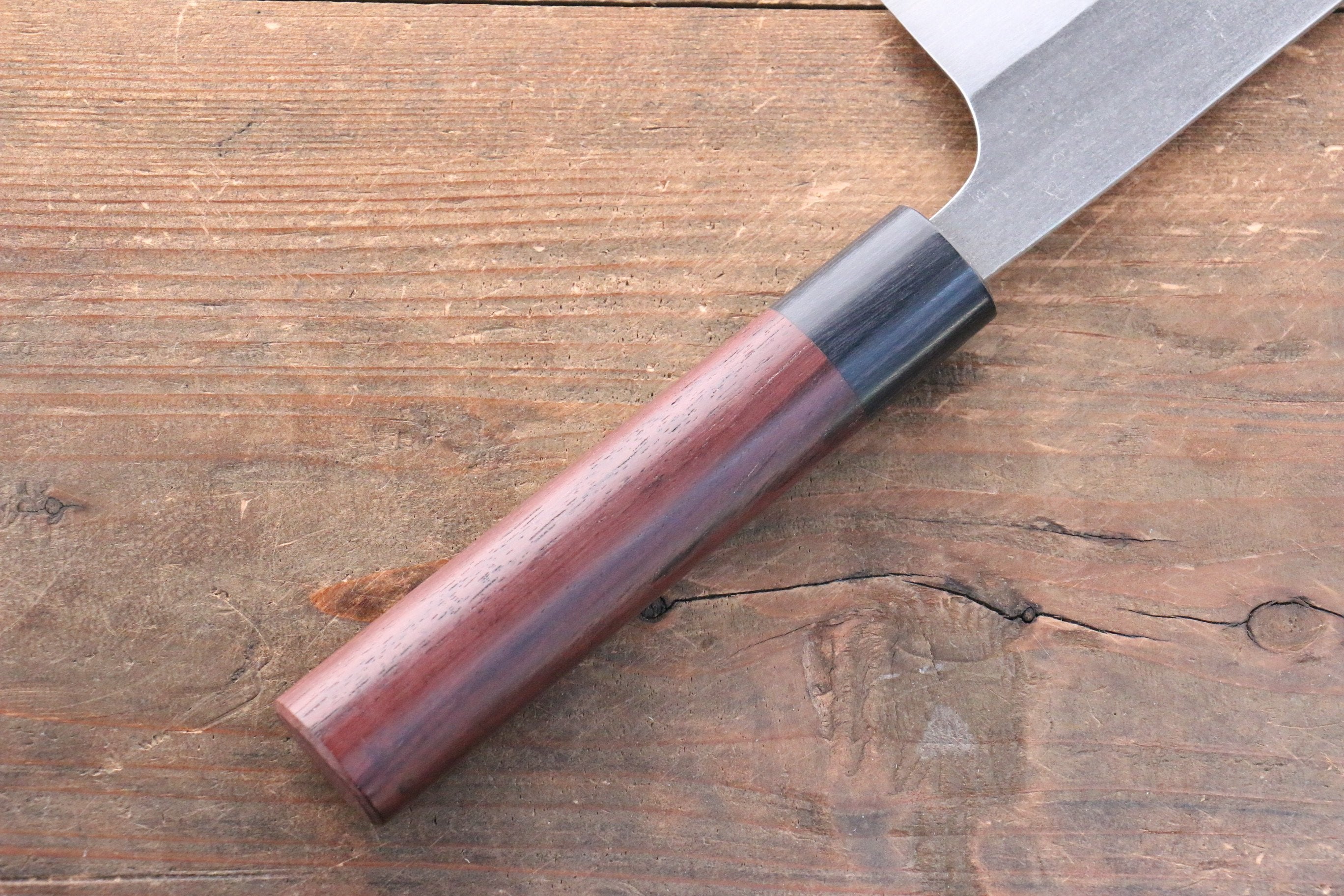 尾形 峻吾 SG2 黑打 黑打 三德刀 180mm 紫檀木 握把 - 清助刃物
