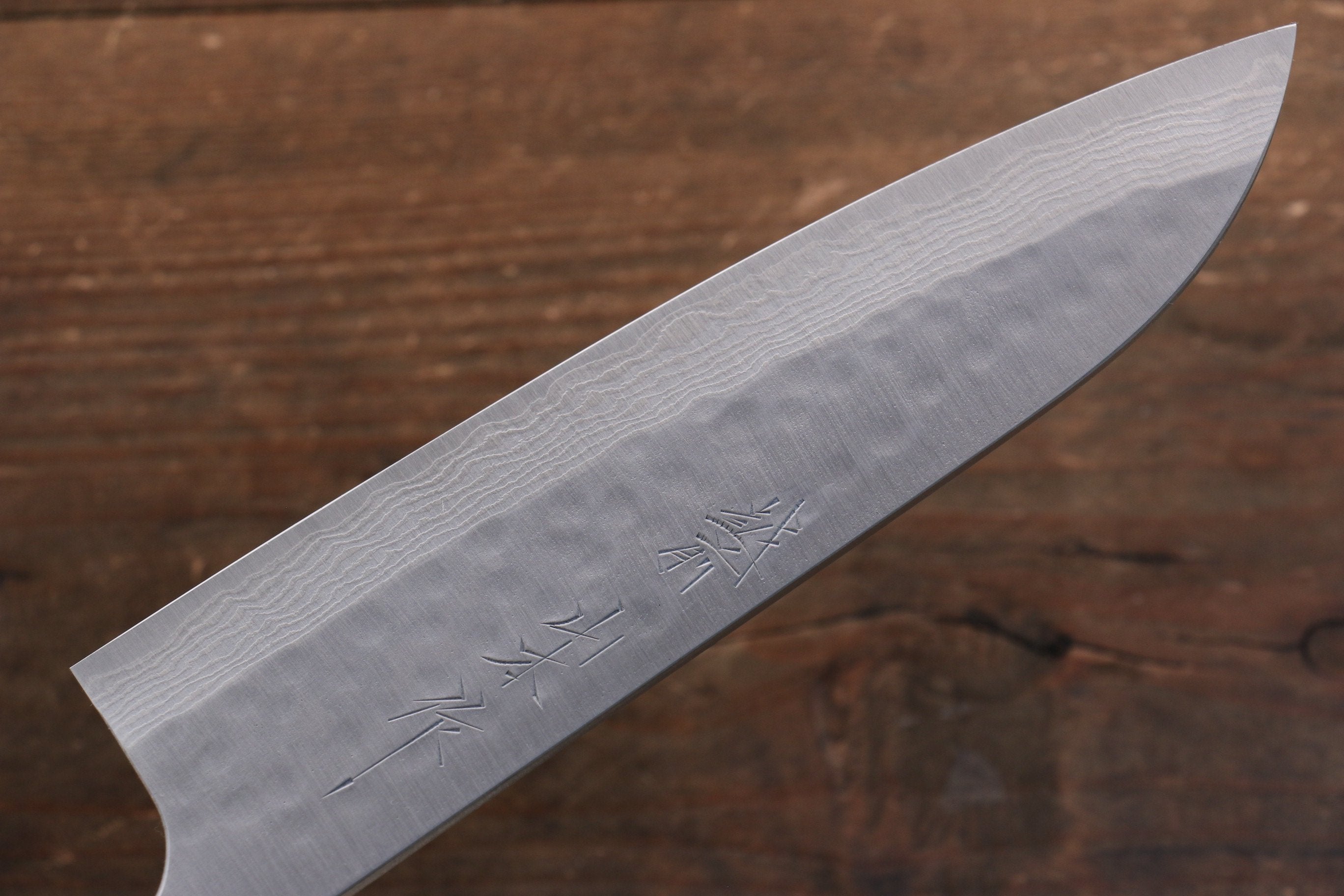 山本 直 SRS13 黑色大馬士革紋 三德刀  165mm 櫻桃木握把 - 清助刃物