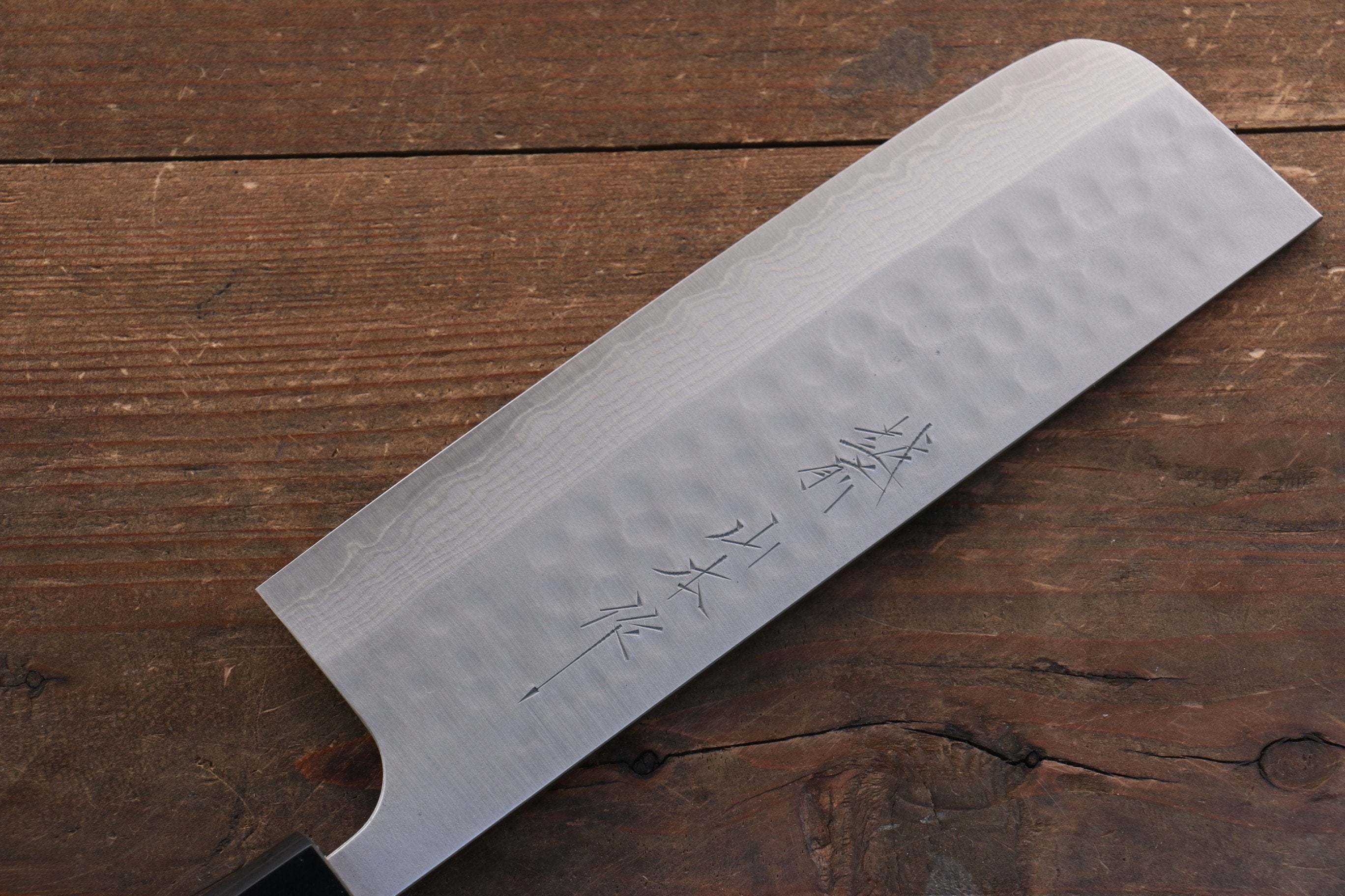 山本 直 SRS13 黑色大馬士革紋 菜切  165mm 櫻桃木握把 - 清助刃物