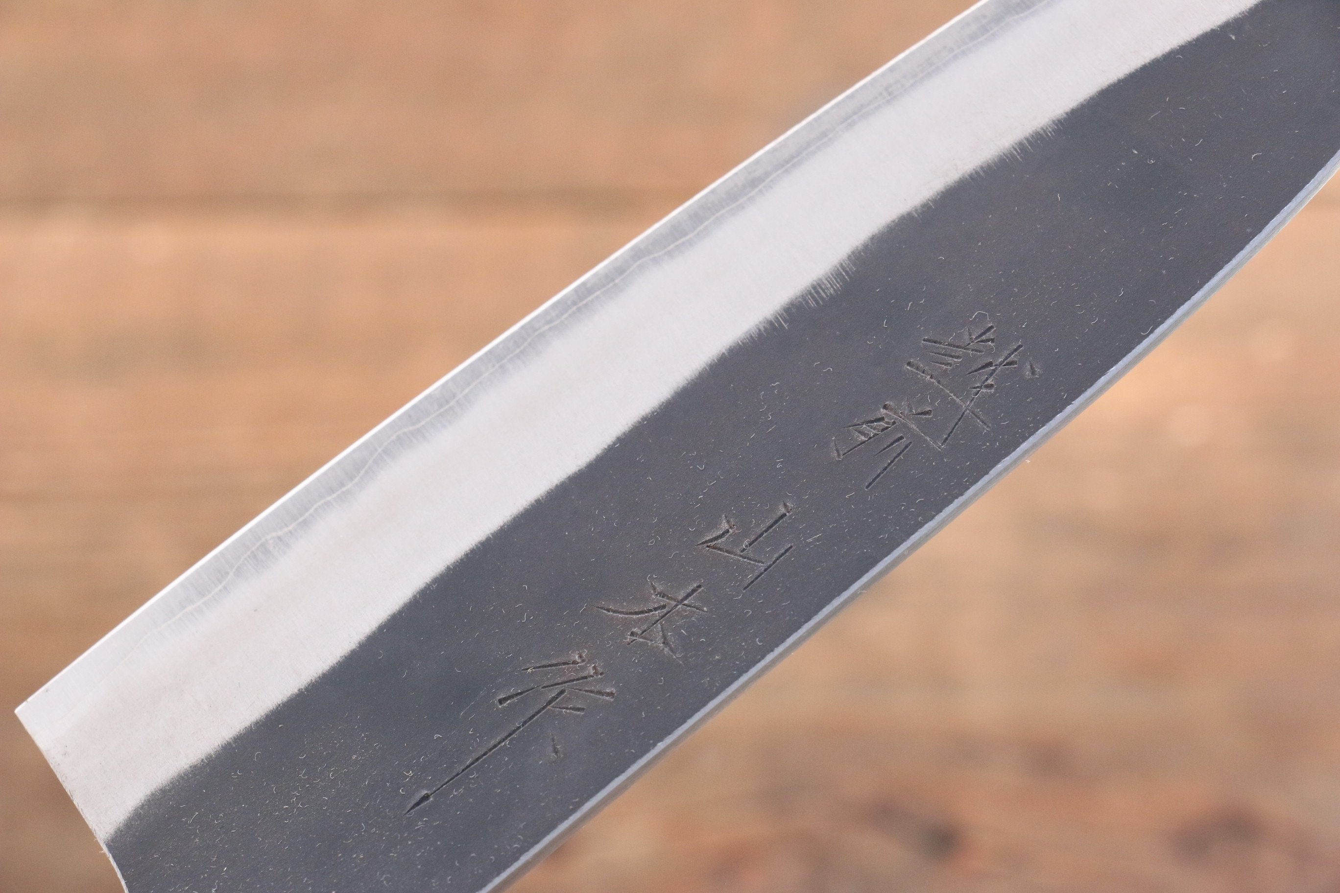 山本 直 超級青鋼 黑打 三德刀  165mm 核桃木握把 - 清助刃物