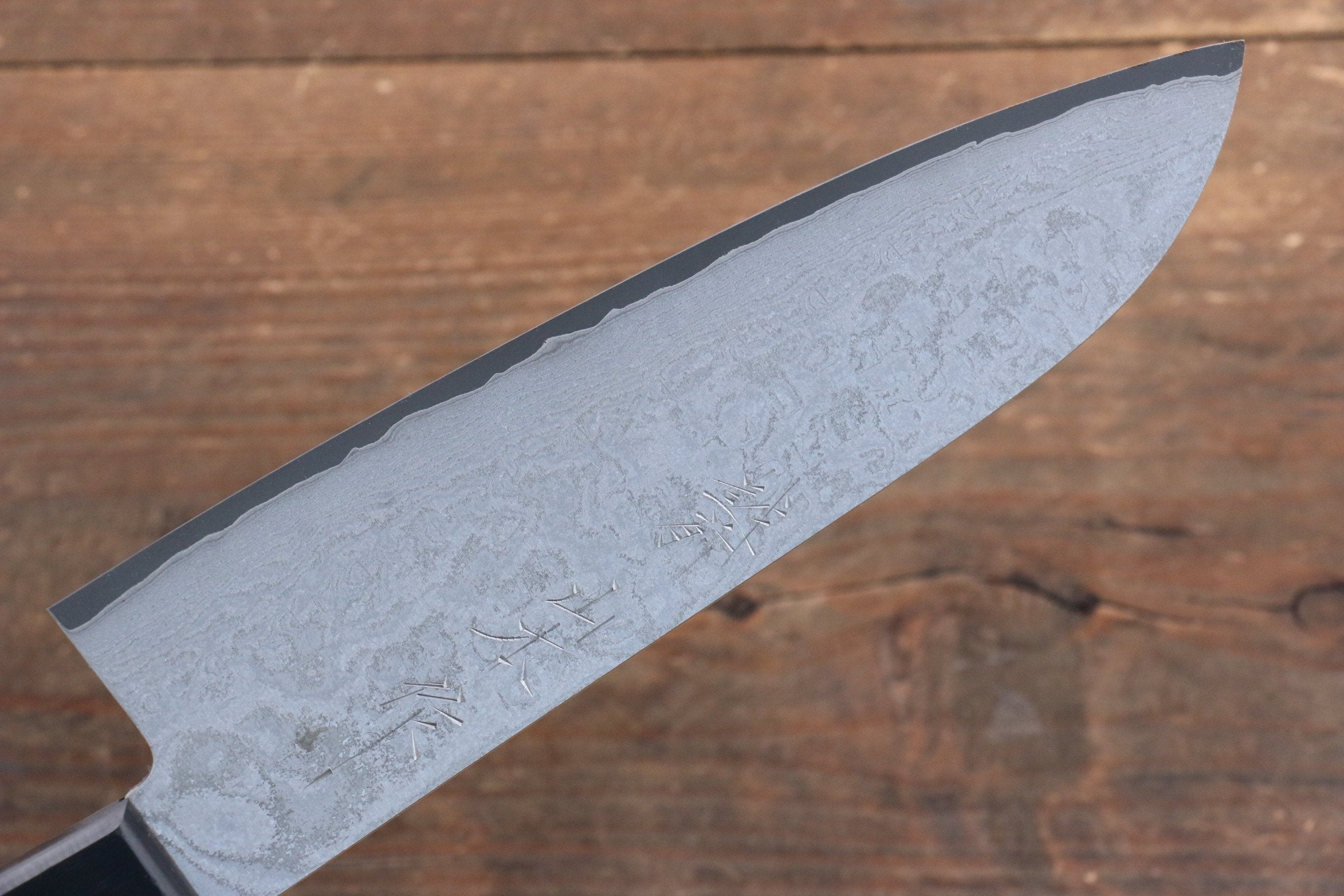 山本 直 VG10 大馬士革紋 三德刀  180mm 黑合成木握把 - 清助刃物