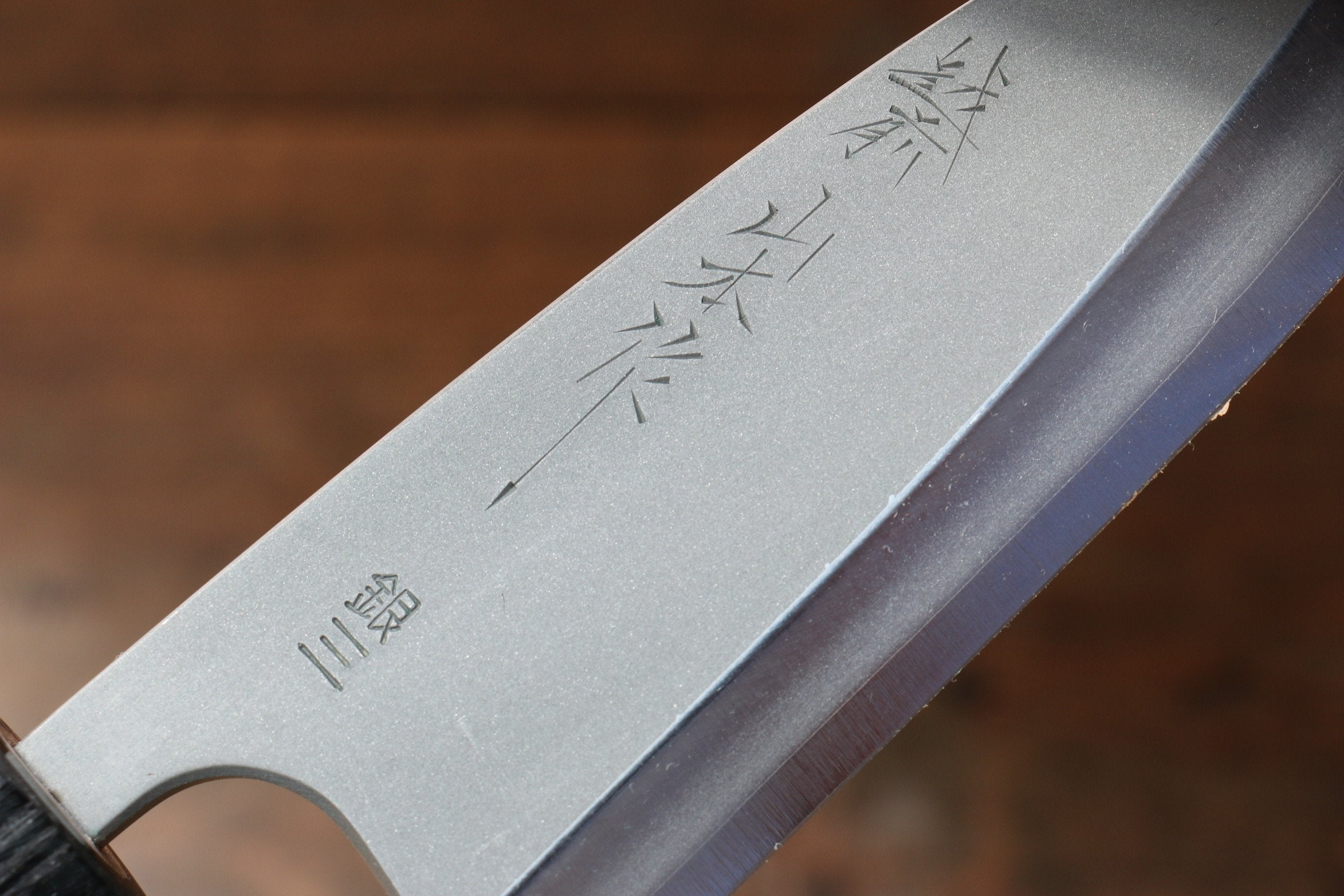 山本 直 銀三鋼 梨地 出刃  150mm 紫檀木握把 - 清助刃物