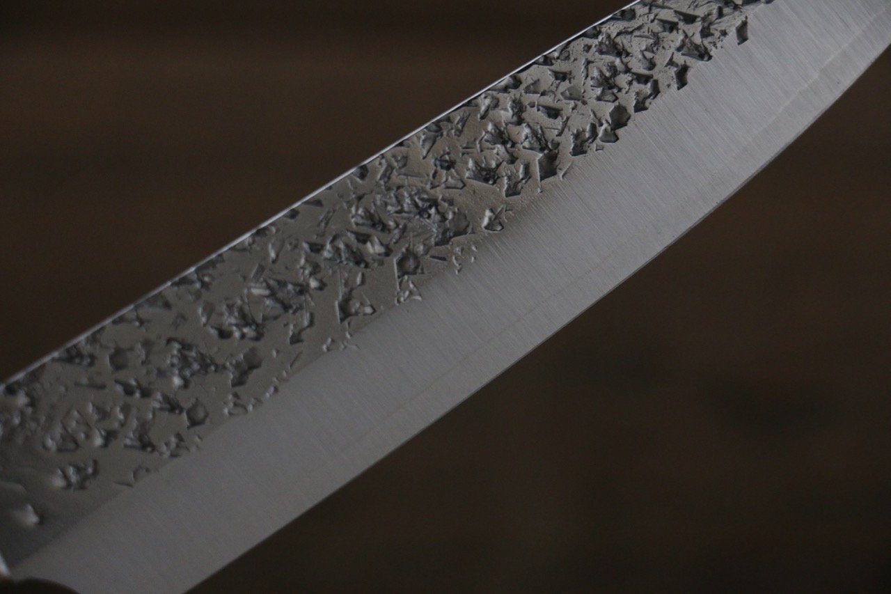 黑崎 優 雫 SG2 鎚目 多用途小刀  130mm 花梨木握把 - 清助刃物