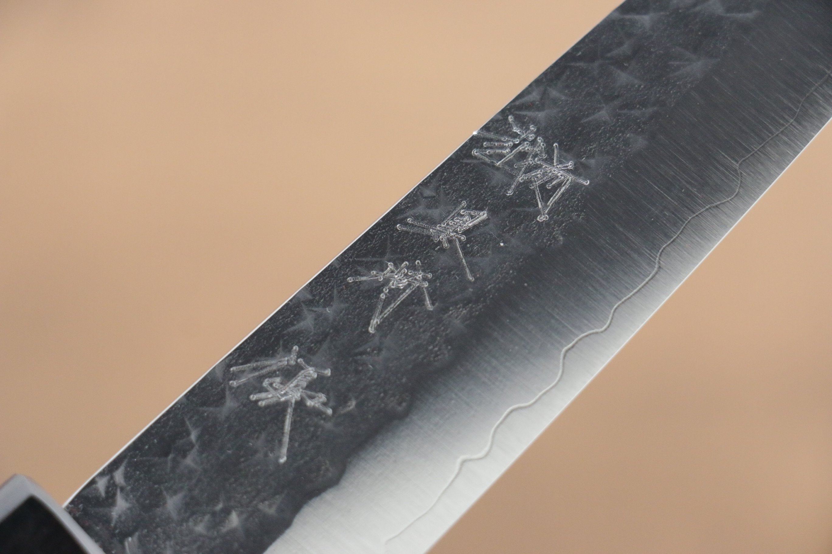 黑崎 優 閃光 SG2 鎚目 多用途小刀  120mm 紫檀木（口輪：黑合成木） 握把 - 清助刃物