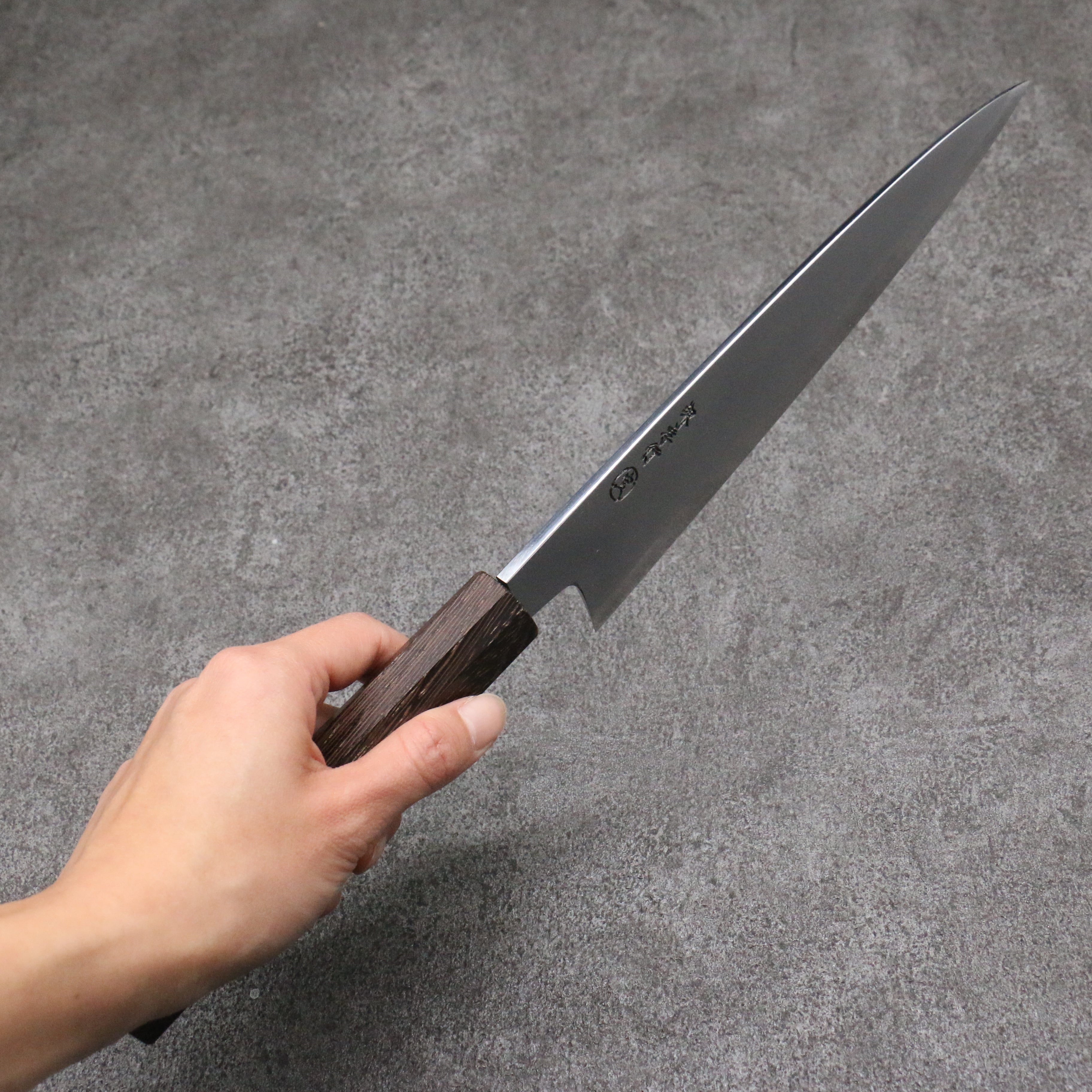 堺 孝行 三宝 白鋼二號 牛刀 210mm 雞翅木 握把 - 清助刃物