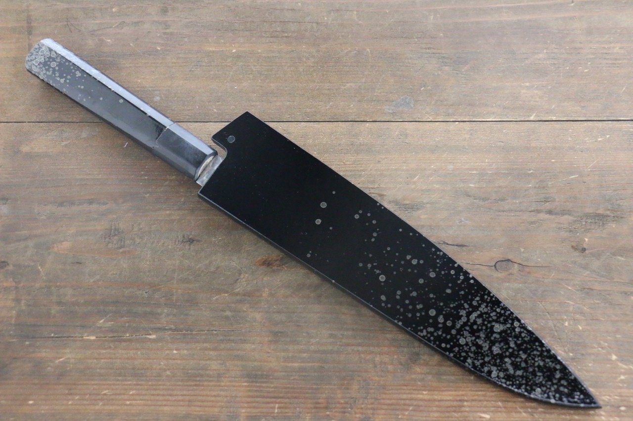 堺 孝行 45層大馬士革紋 鎚目 牛刀  240mm 銀漆塗握把 - 清助刃物