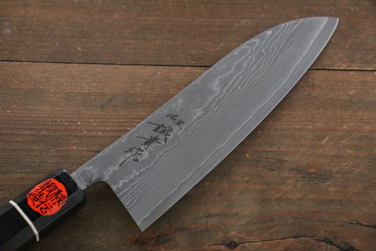 田中 誠貴 SG2 大馬士革紋 三德刀  165mm 黑檀握把 - 清助刃物