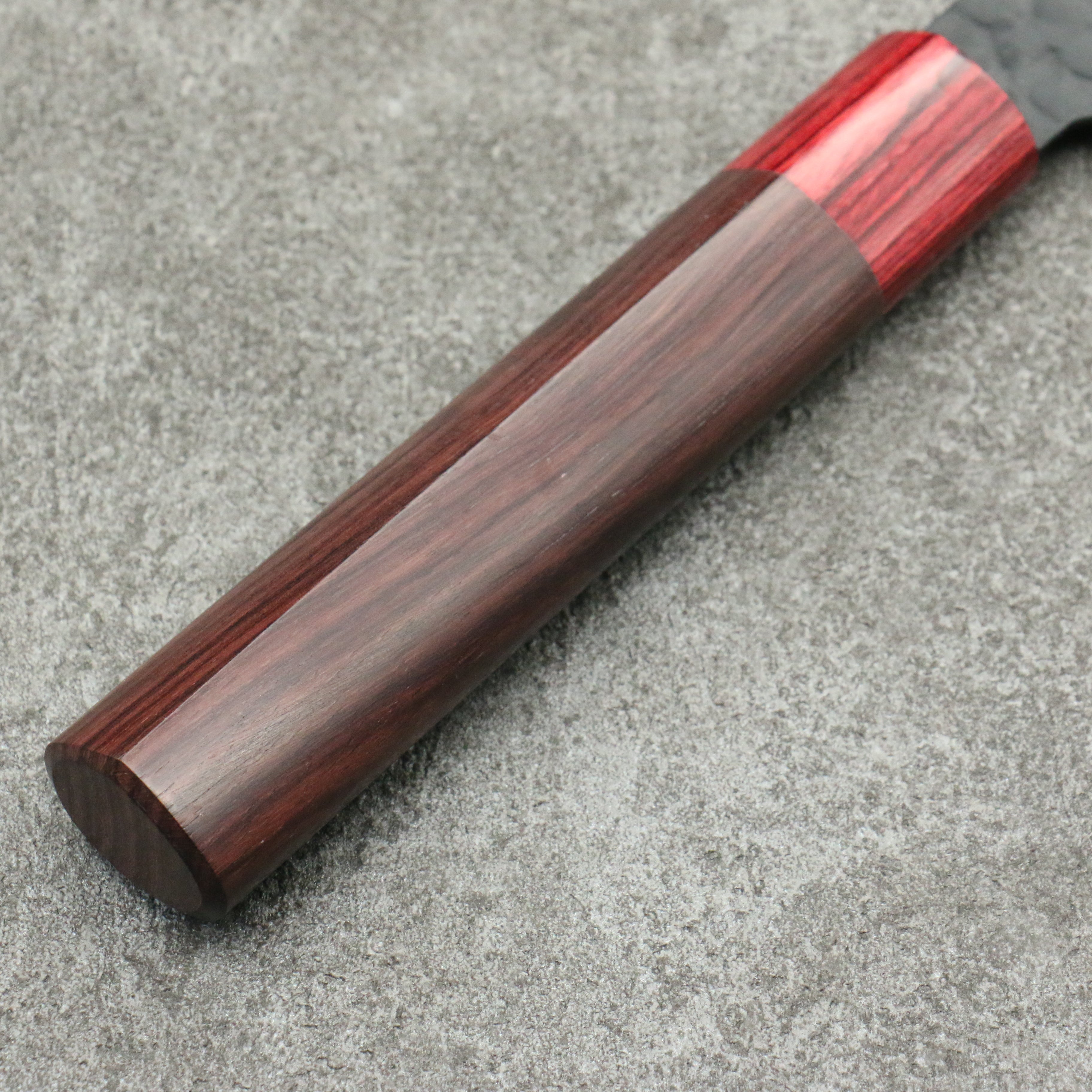 堺 孝行 黑影 VG10 鎚目 鐵氟龍塗層 三德刀 170mm 紫檀木 握把 - 清助刃物