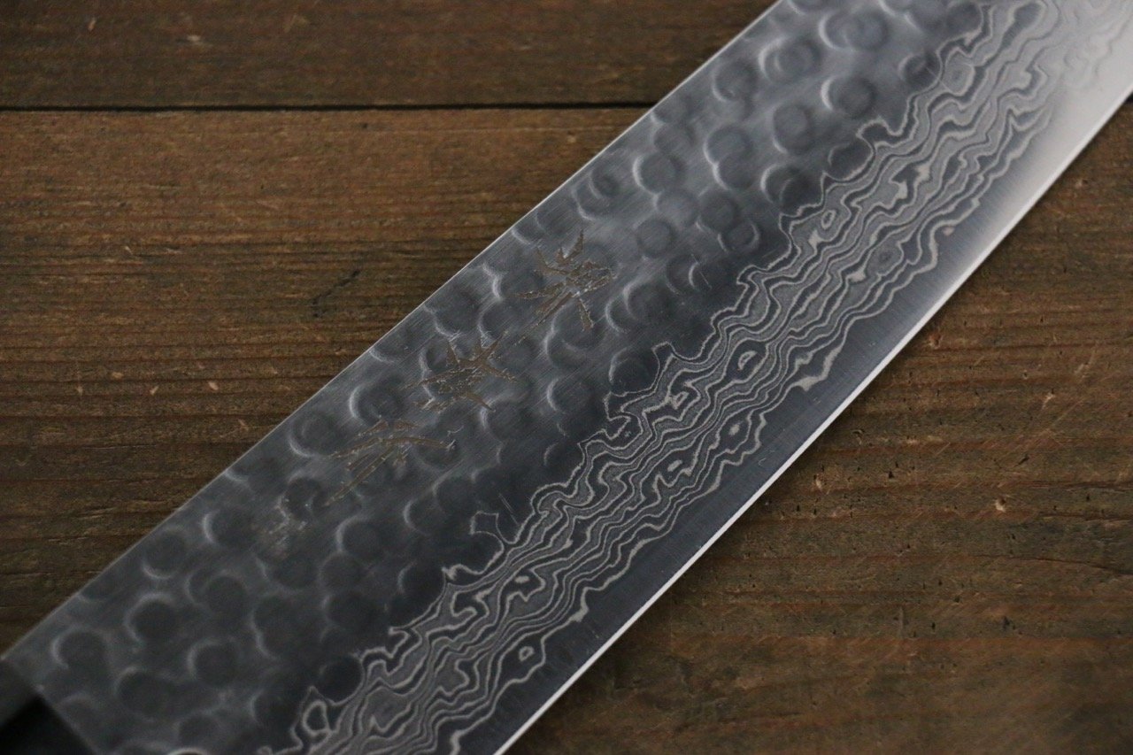 堺 孝行 AUS10 45層大馬士革紋 三德刀  180mm 紫檀木握把 - 清助刃物