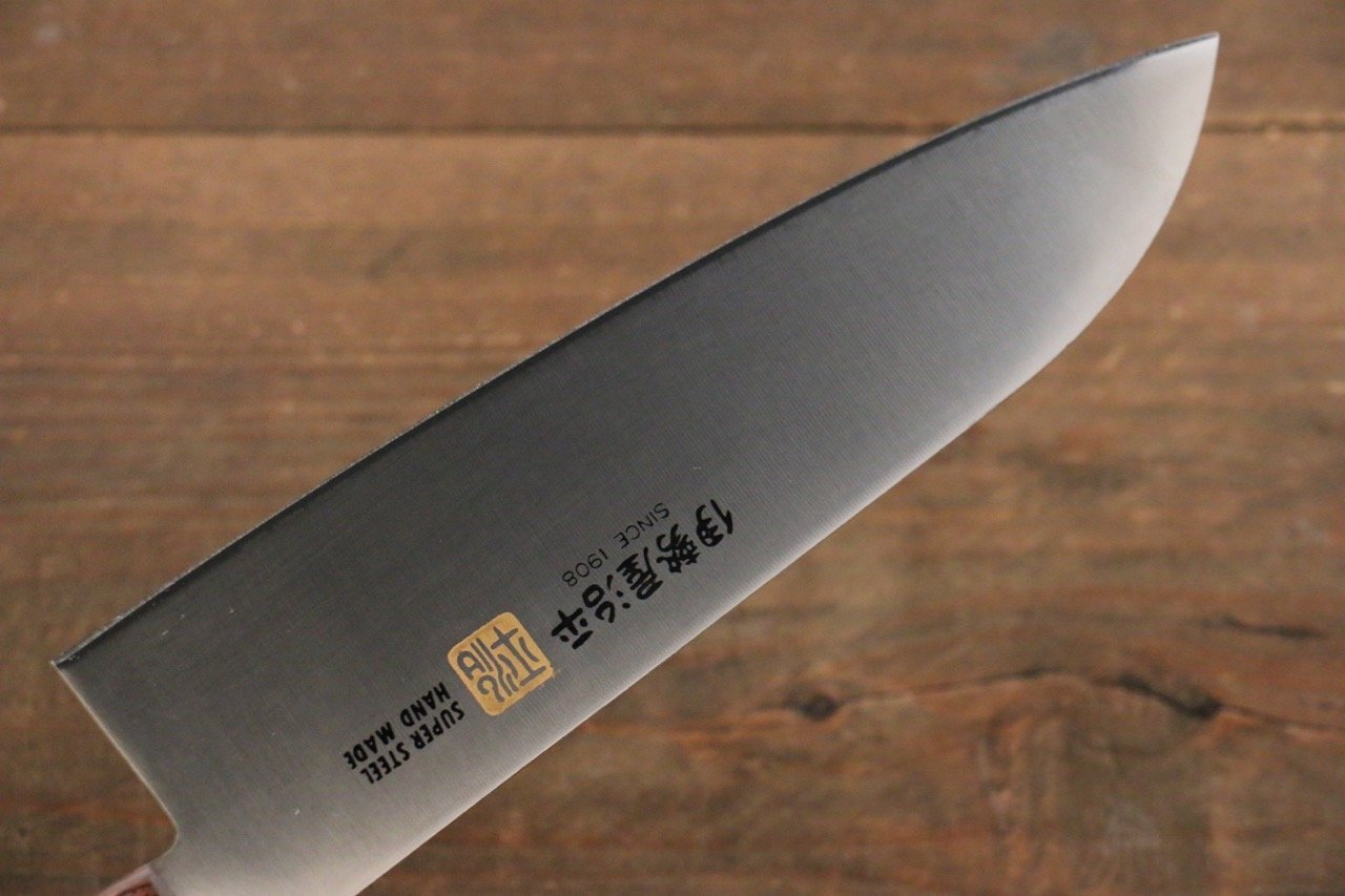 伊勢屋 鉬鋼（MOL） 三德刀  180mm 桃花心木 握把 - 清助刃物