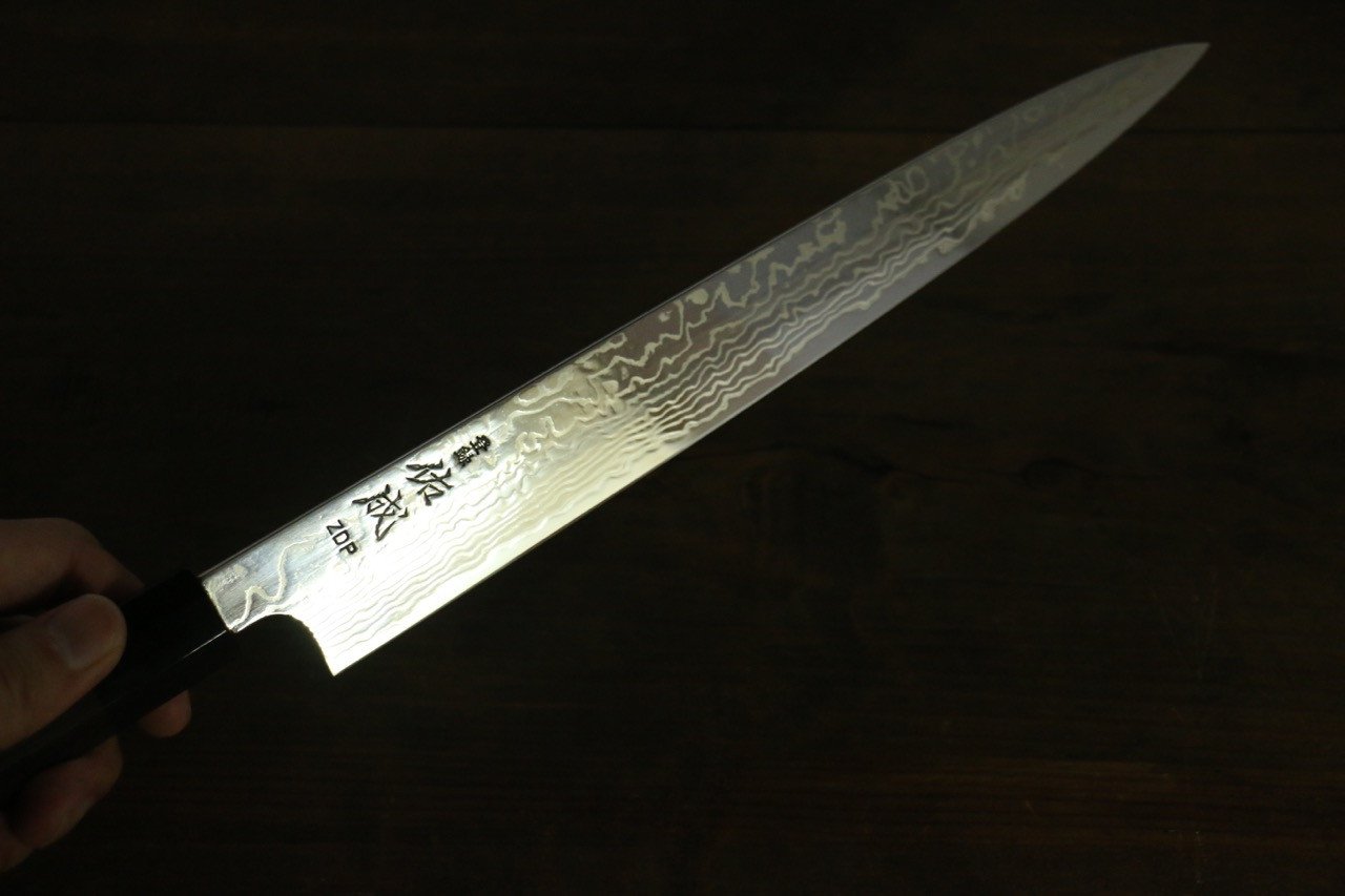 佑成 ZDP189 大馬士革紋 筋引  270mm 紫檀木握把 - 清助刃物