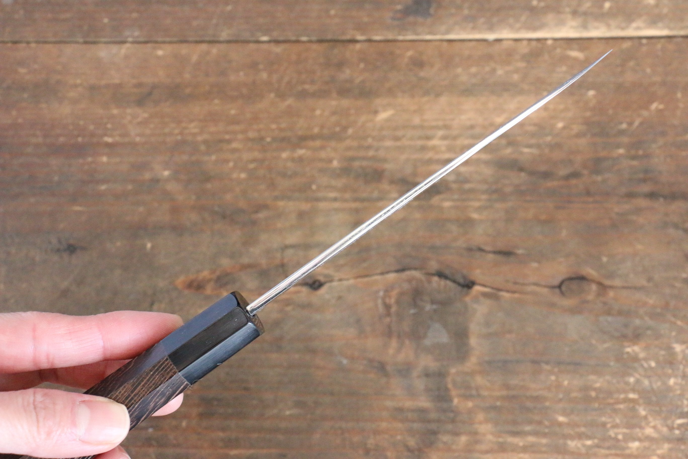 堺 孝行 本燒 白鋼二號 葉蘭切刀  120mm 雞翅木 握把 附刀鞘 - 清助刃物