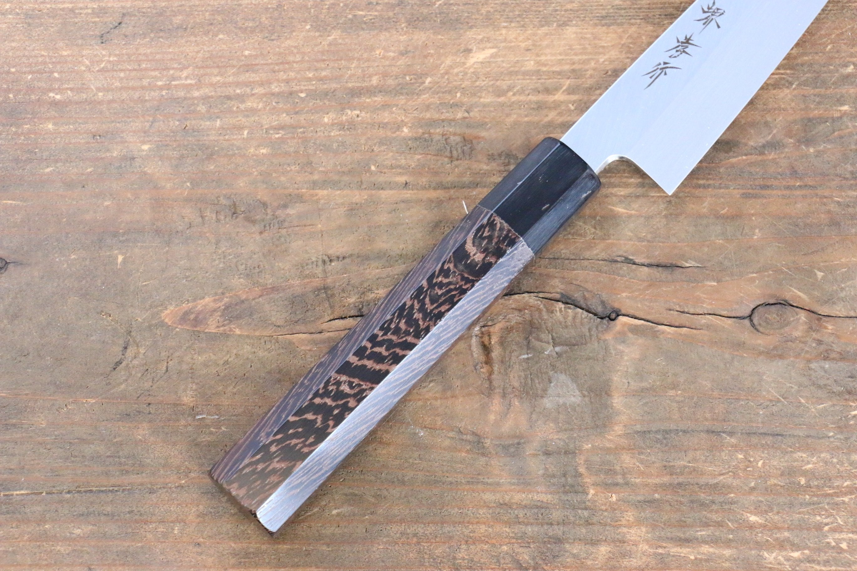 堺 孝行 本燒 白鋼二號 葉蘭切刀  120mm 雞翅木 握把 附刀鞘 - 清助刃物