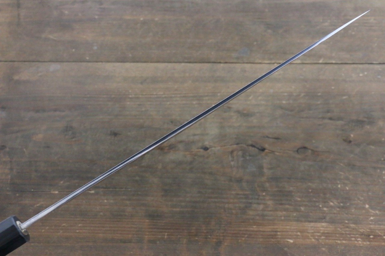 清助 青鋼二號 鎚目 大馬士革紋 柳刃 270mm 紫檀木 握把 - 清助刃物