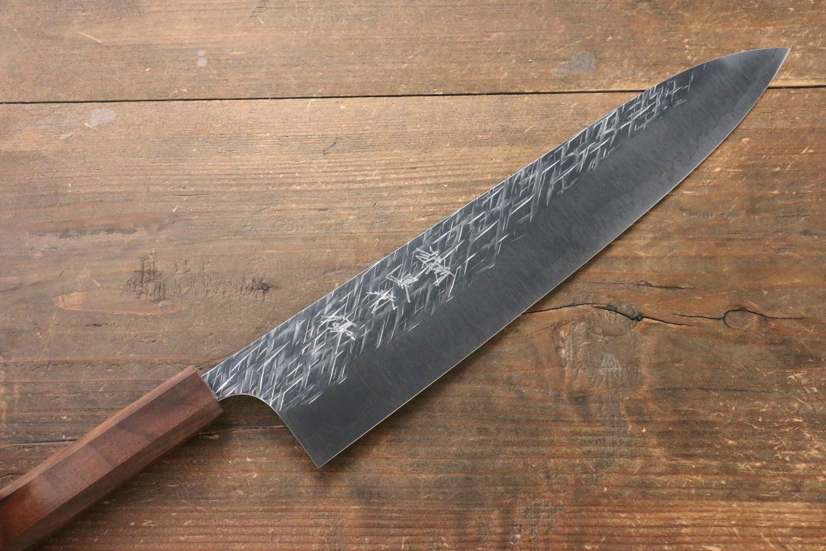 黑崎 優 雷神 特殊鈷合金 鎚目 牛刀  270mm 核桃木 握把 - 清助刃物