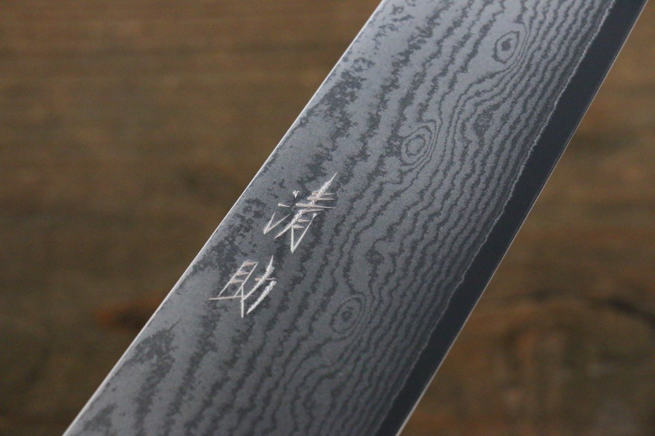 清助 VG10 63層大馬士革紋 牛刀 210mm 紫檀木 握把 - 清助刃物